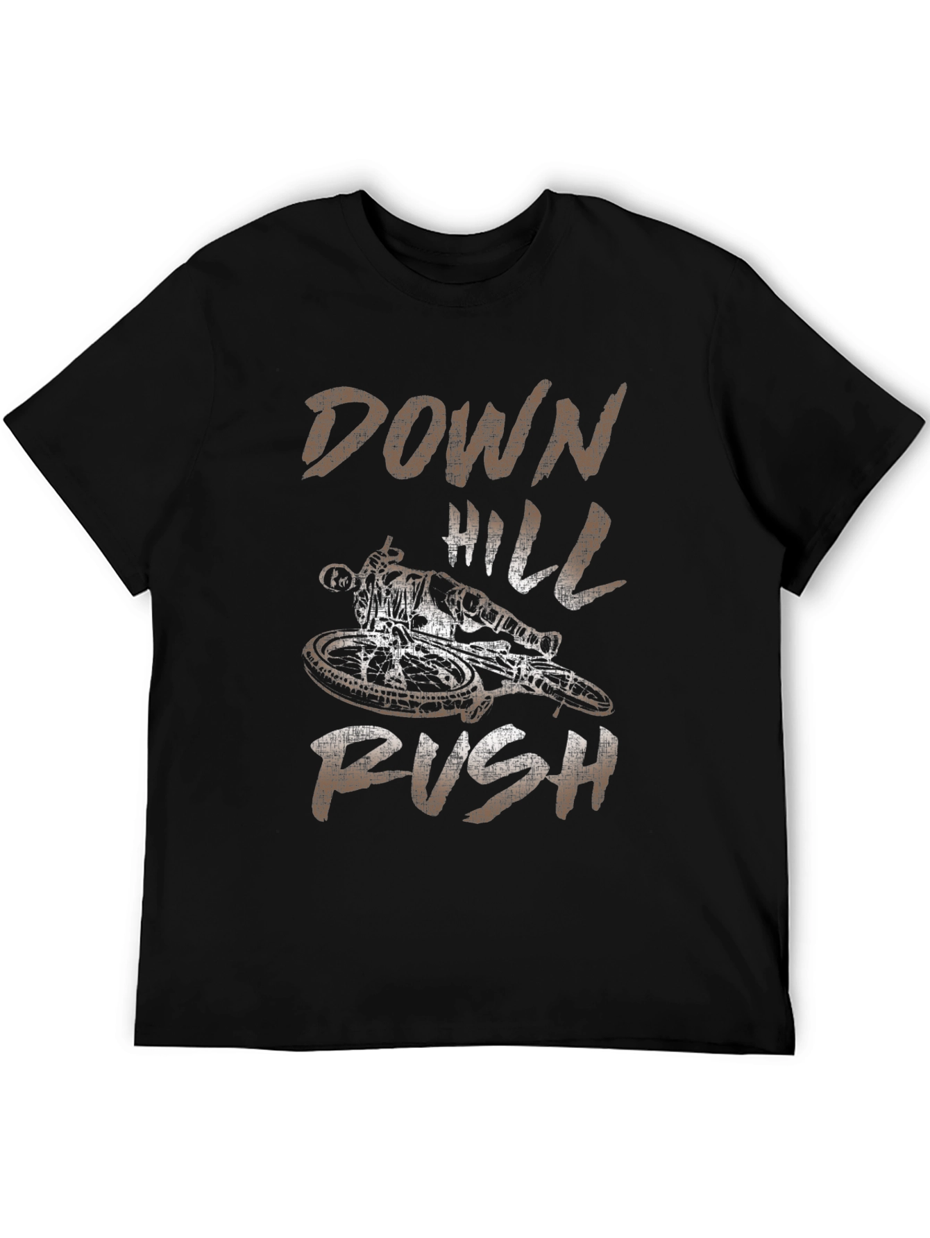 Downhill Rush Graphic T-Shirt - Black Cotton Tee