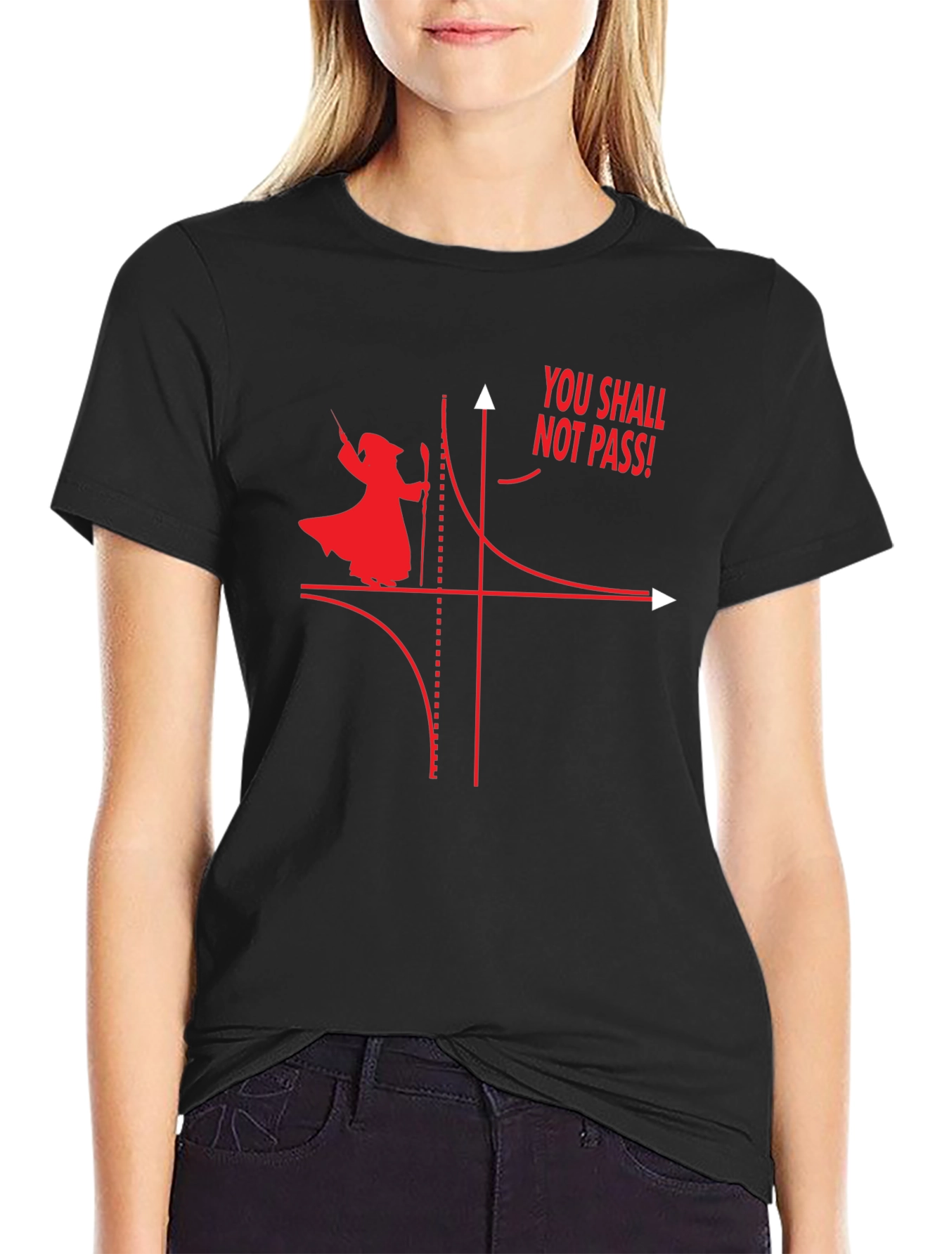 Math Gandalf T-Shirt - You Shall Not Pass Hyperbola