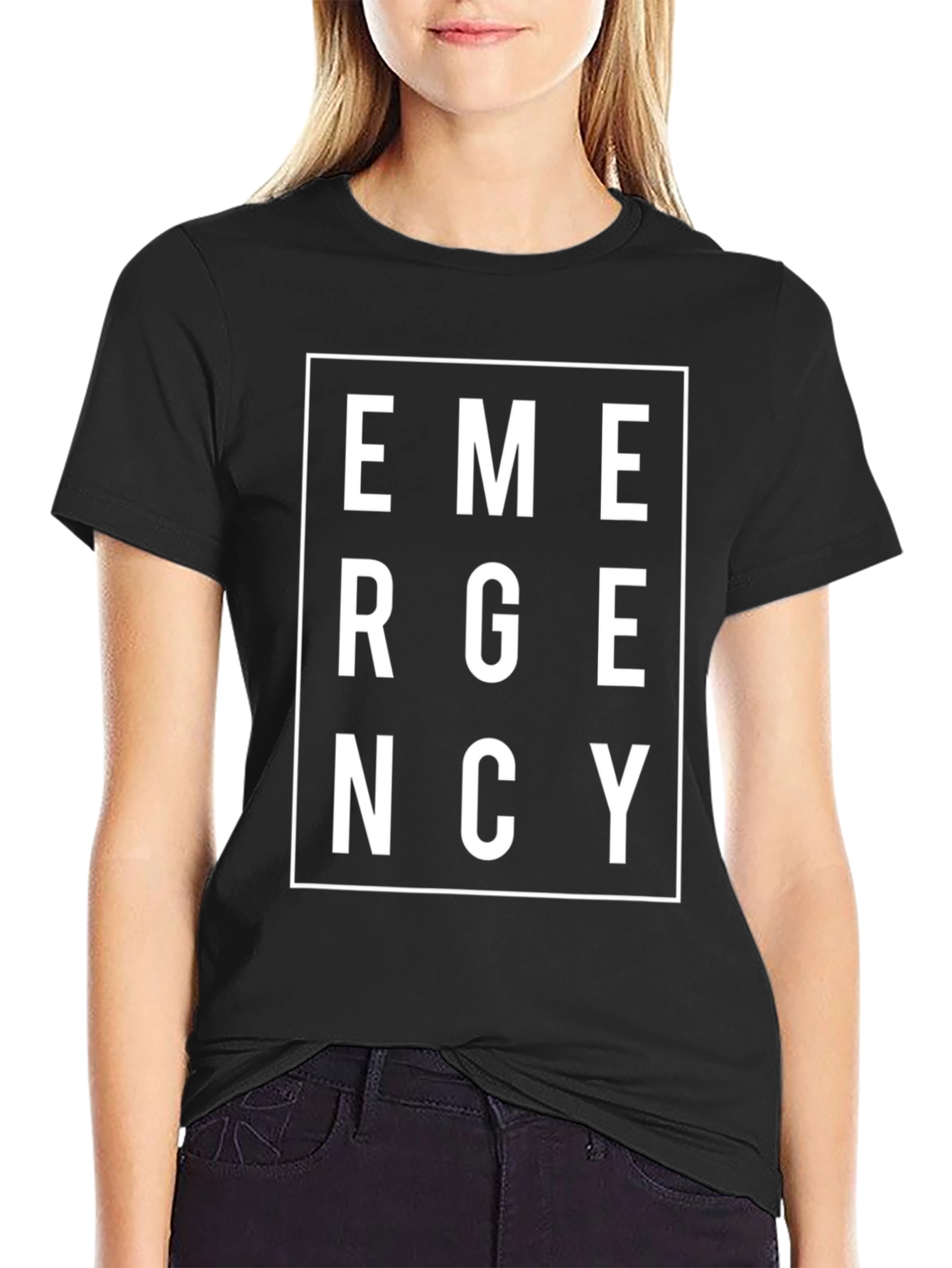 Emergency Graphic Tee - Bold Statement Shirt