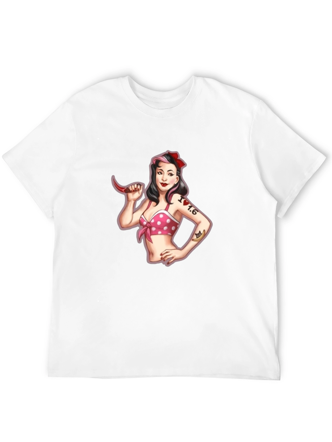 Retro Pin-Up Girl Graphic T-Shirt