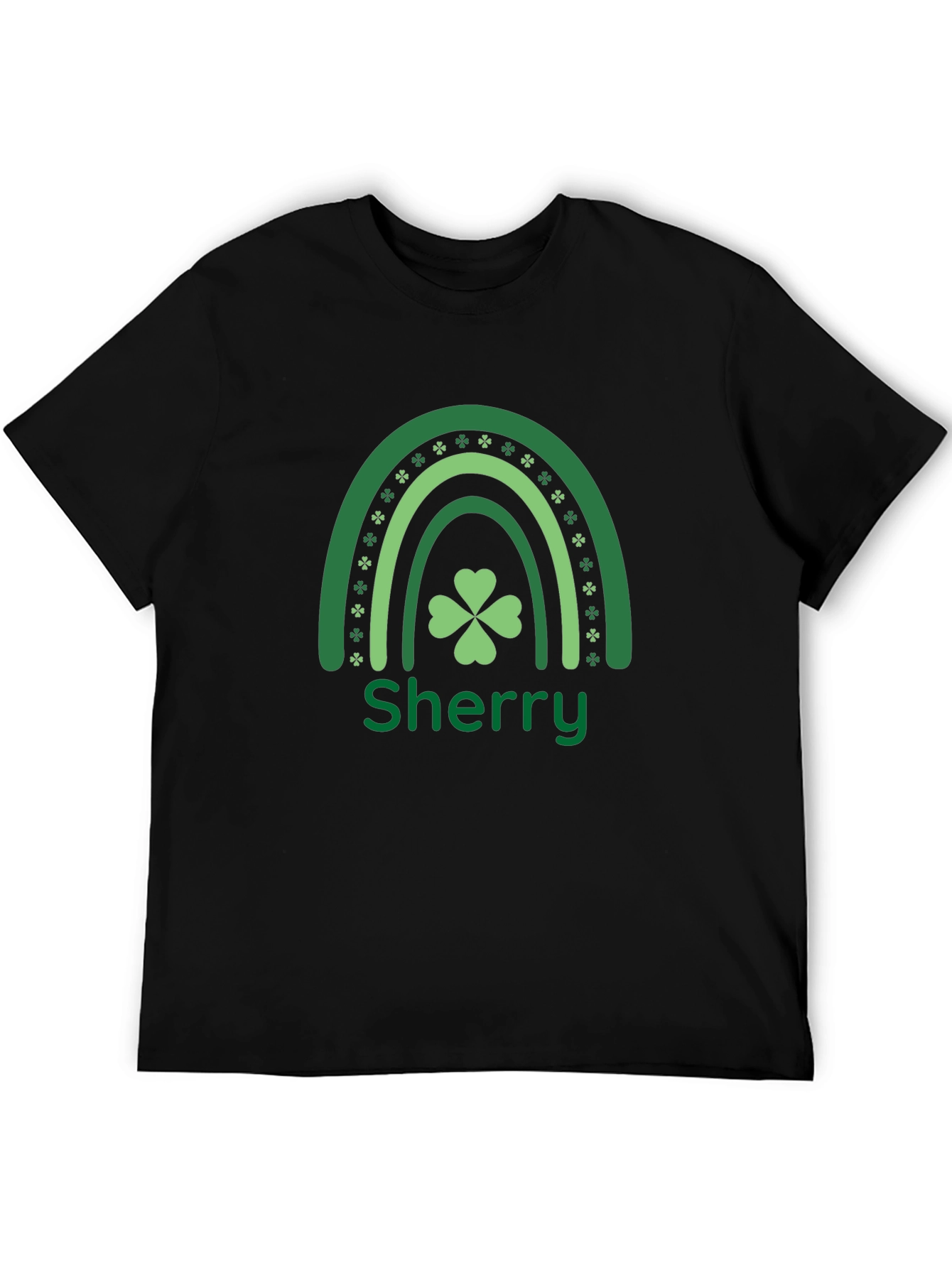 Sherry St. Patricks Day Rainbow Clover T-Shirt