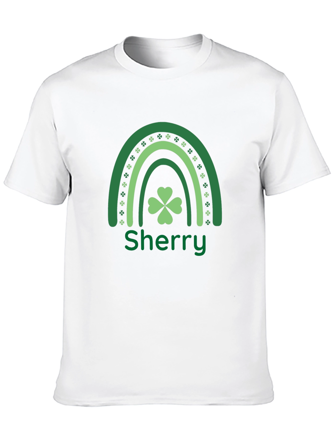 Sherry St. Patricks Day Rainbow Clover T-Shirt