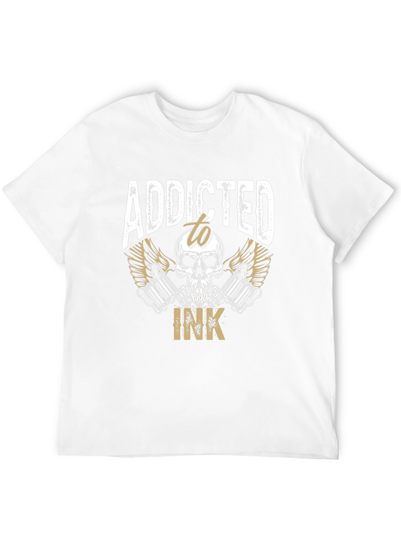 Addicted to Ink Tattoo Skull Graphic Tee