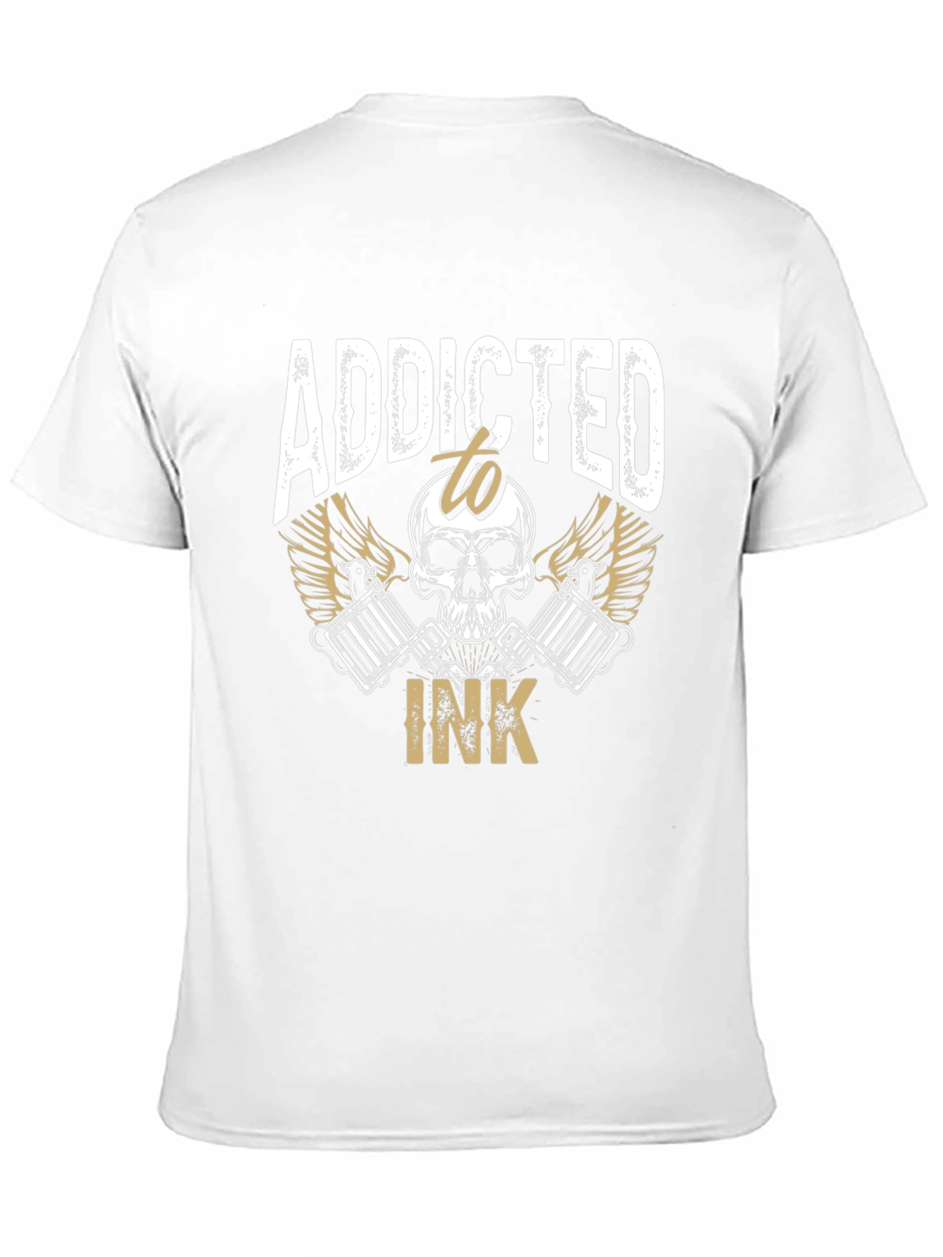 Addicted to Ink Tattoo Skull Graphic Tee