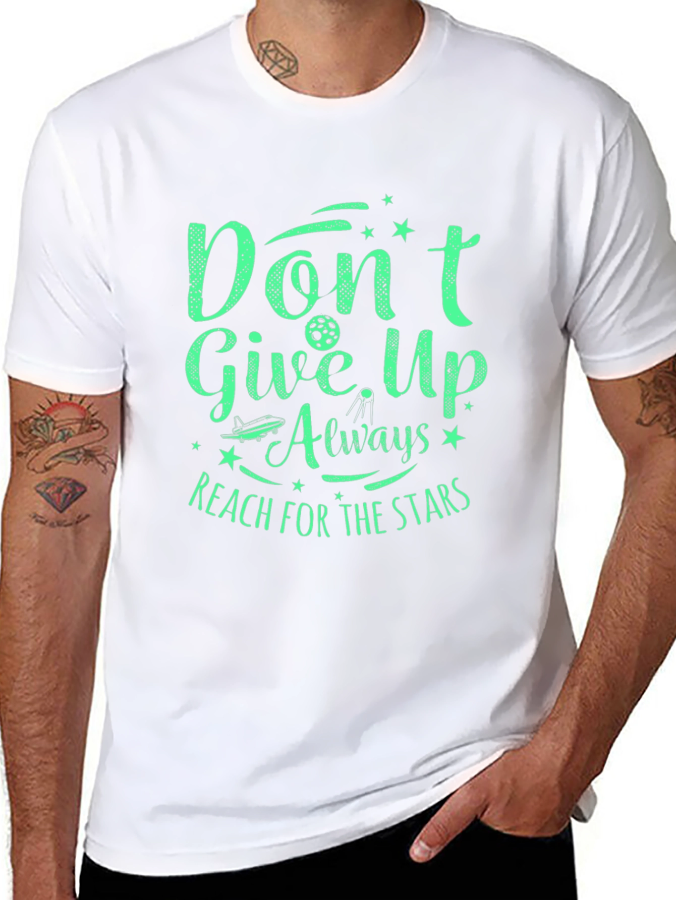 Inspirational Graphic T-Shirt - Dont Give Up
