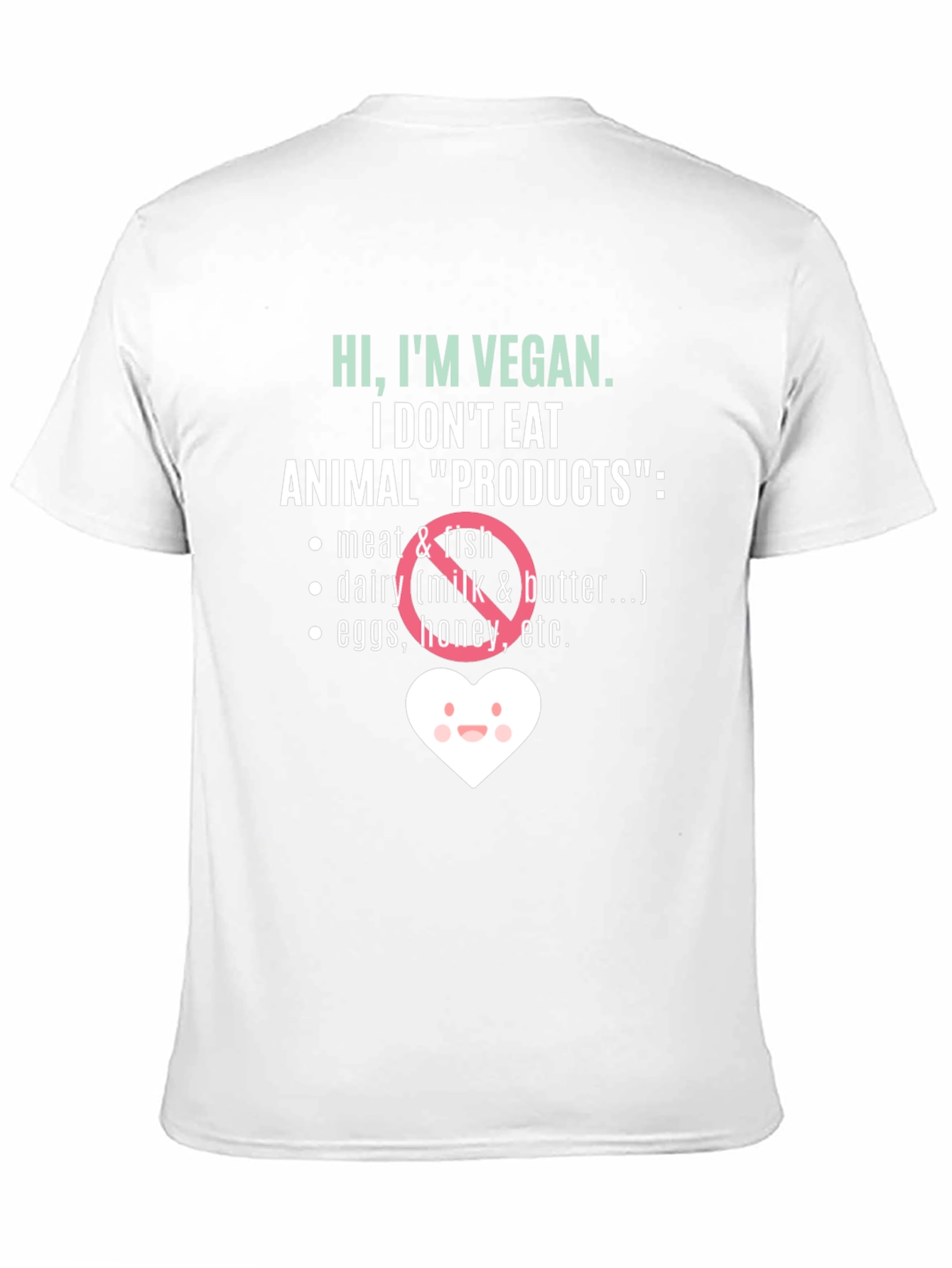 Vegan T-Shirt - Animal Product List Tee