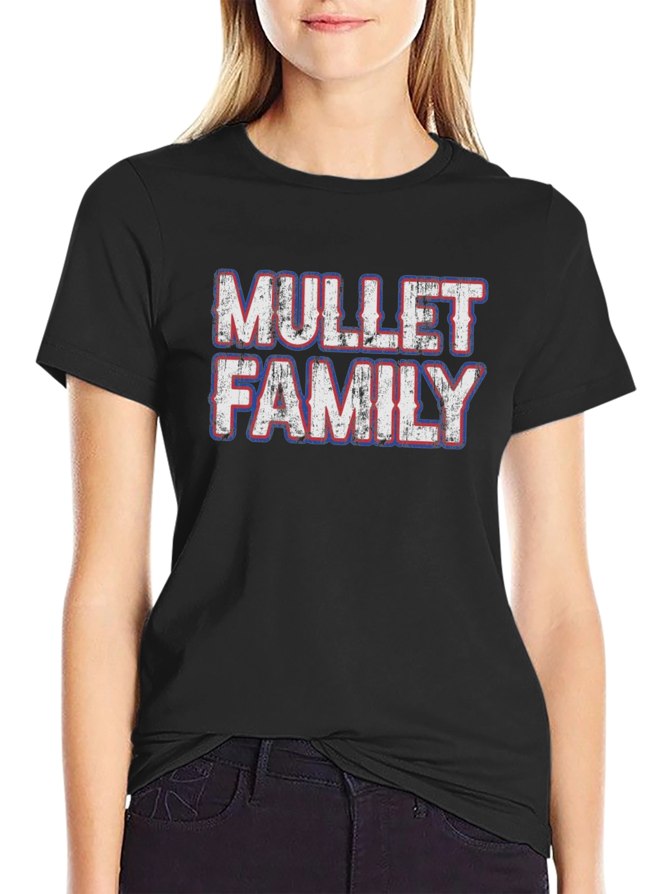 Mullet Family Black Graphic Tee