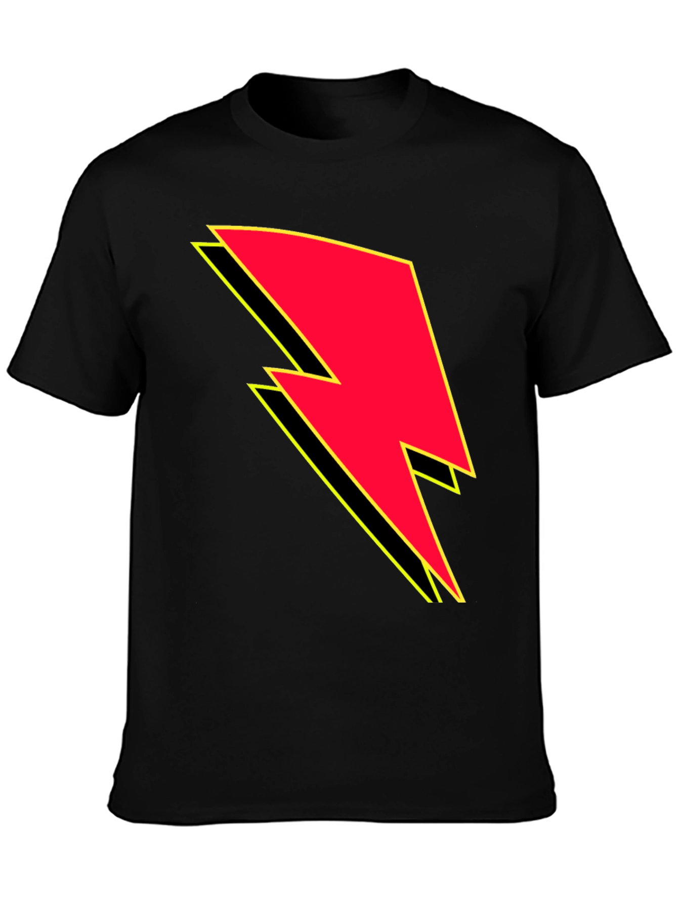 Lightning Bolt Graphic Tee - Black