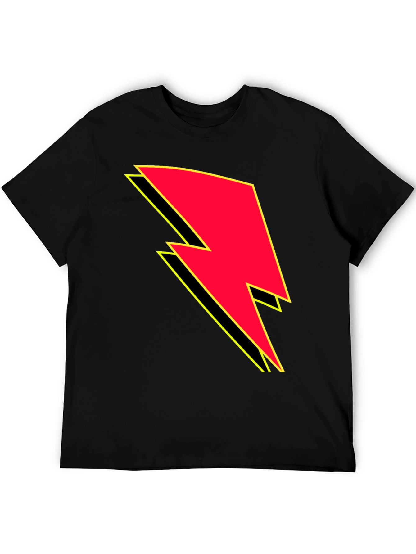 Lightning Bolt Graphic Tee - Black