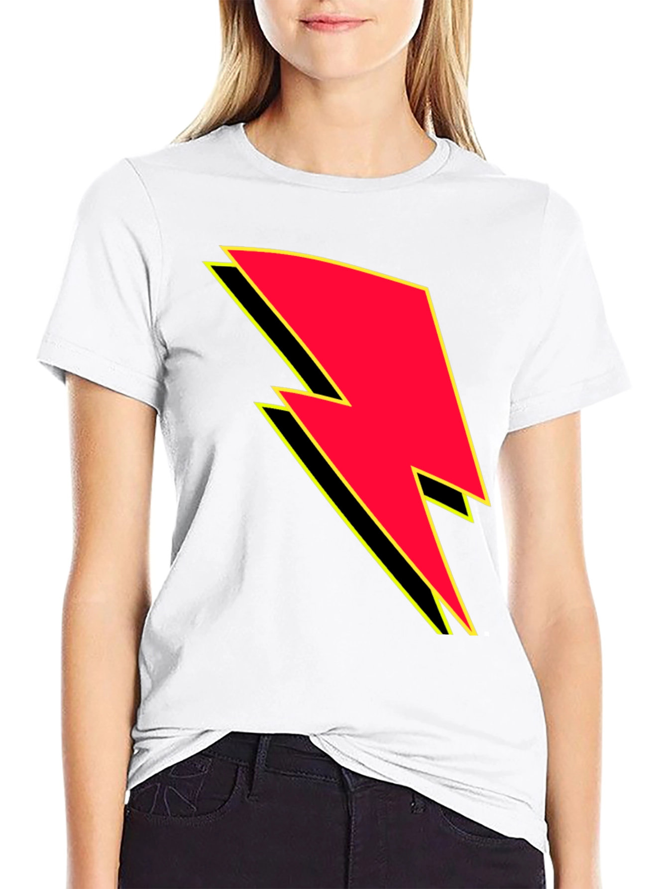 Lightning Bolt Graphic Tee - Black