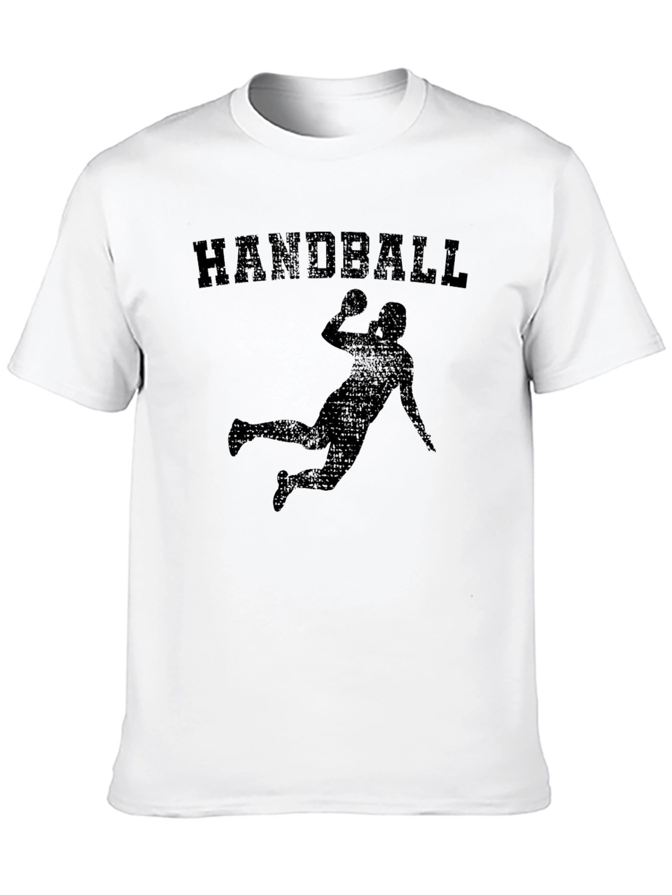 Handball Player Graphic T-Shirt - Black Cotton Tee