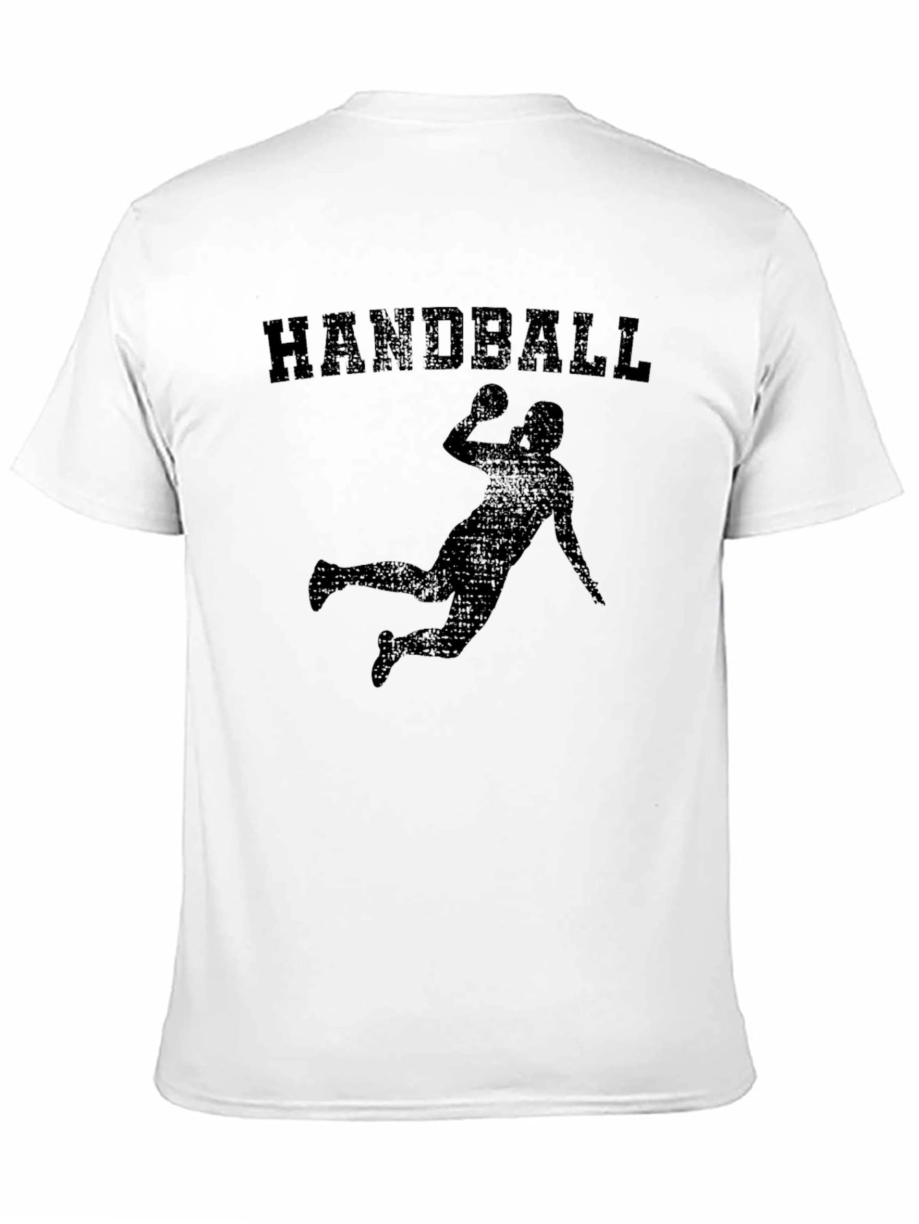 Handball Player Graphic T-Shirt - Black Cotton Tee
