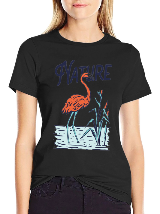 Nature Flamingo Graphic T-Shirt