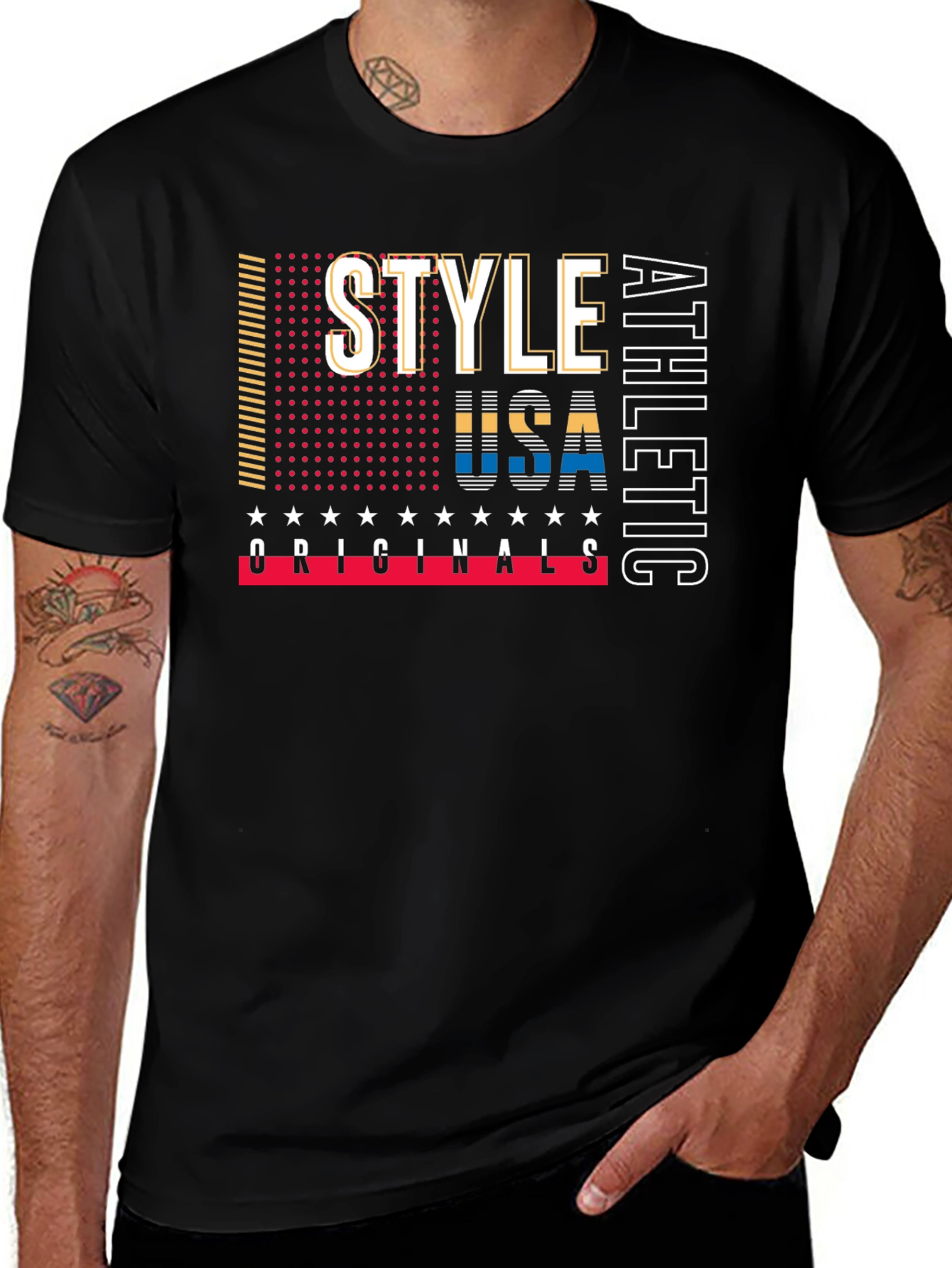 Style USA Athletic Originals Black T-Shirt
