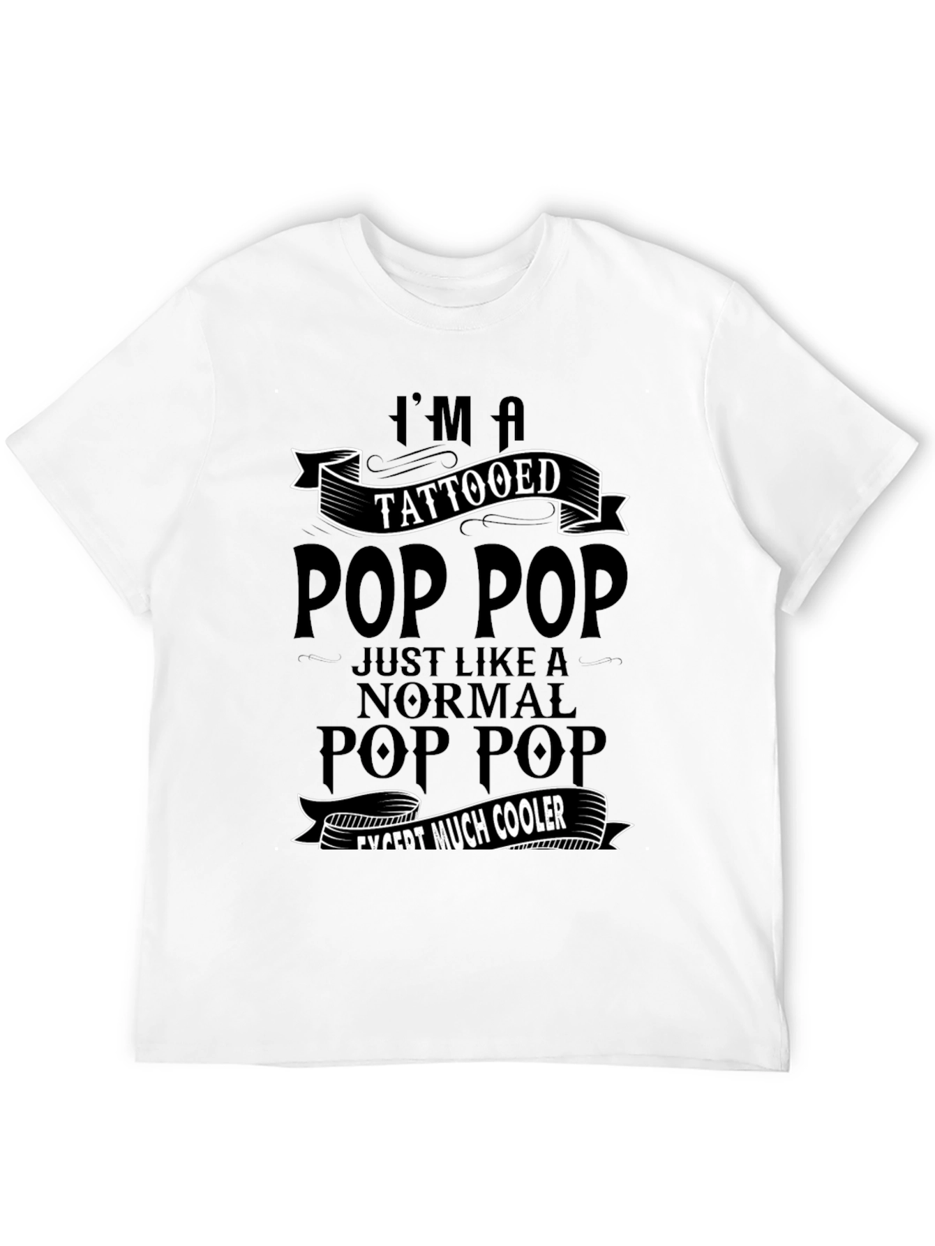 Tattooed Pop Pop Graphic Tee - Cool Grandpa T-Shirt