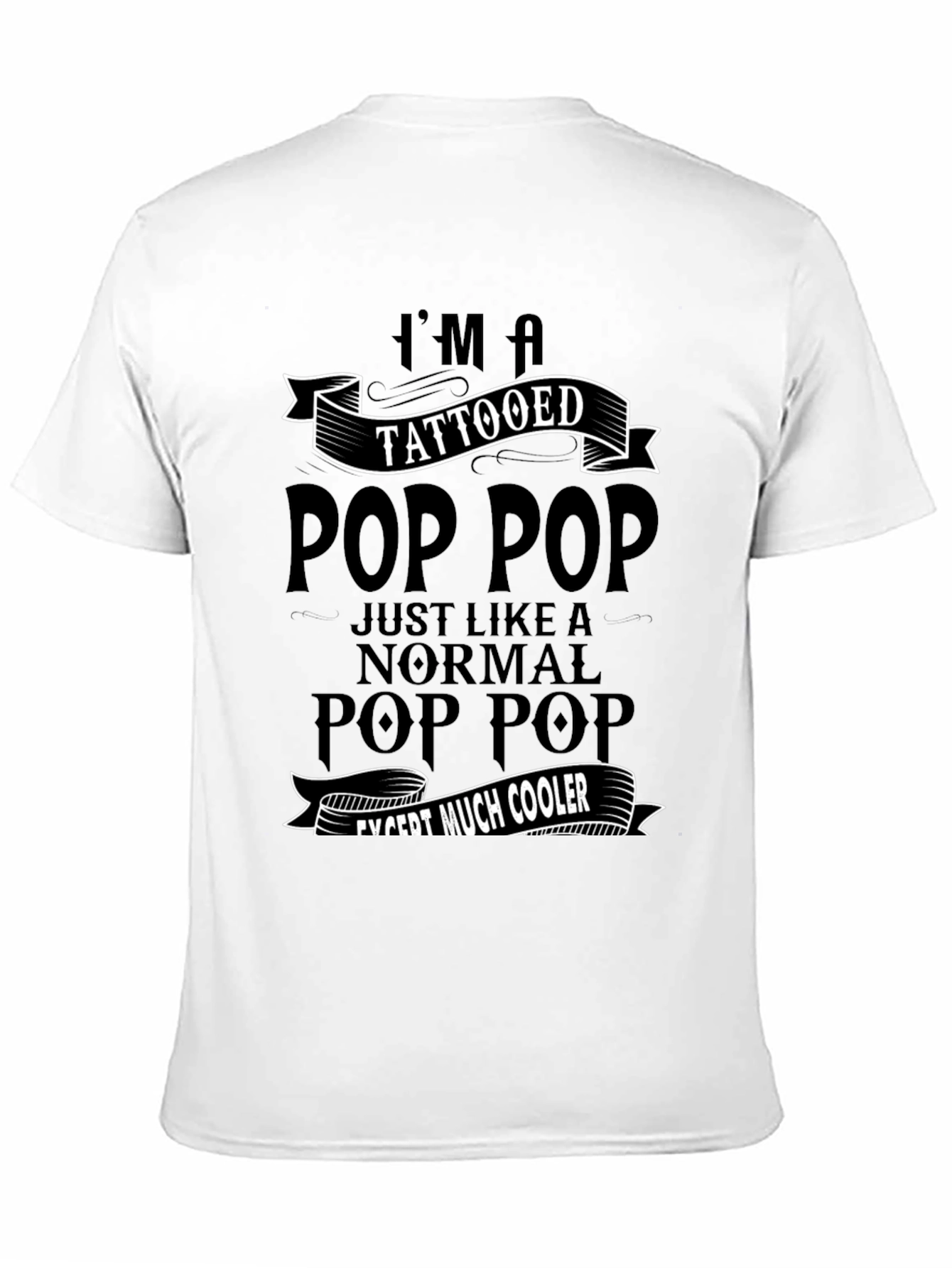 Tattooed Pop Pop Graphic Tee - Cool Grandpa T-Shirt