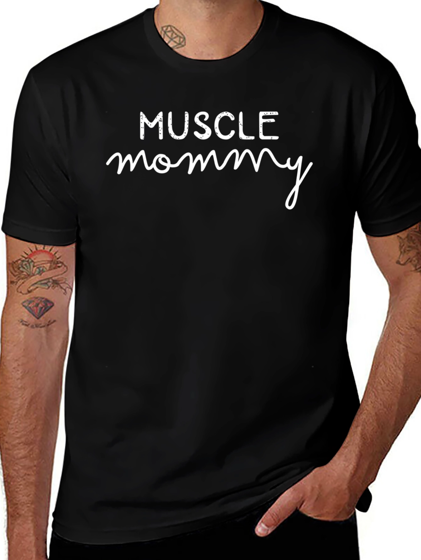 Muscle Mommy Graphic T-Shirt - Black