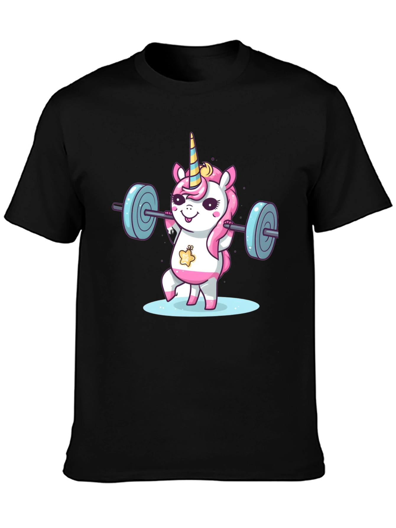Unicorn Weightlifting Black T-Shirt