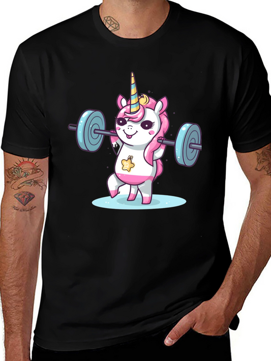 Unicorn Weightlifting Black T-Shirt