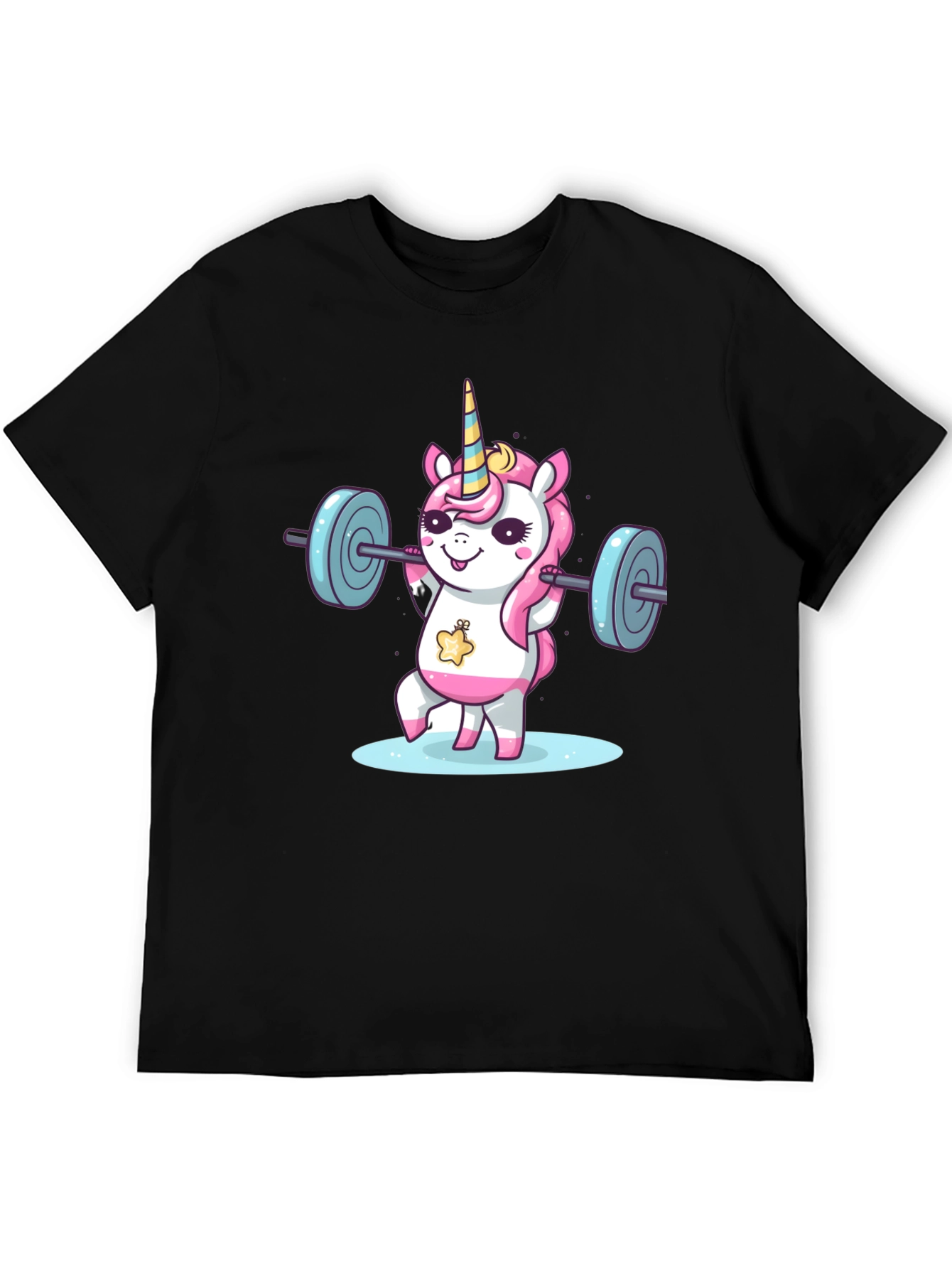 Unicorn Weightlifting Black T-Shirt