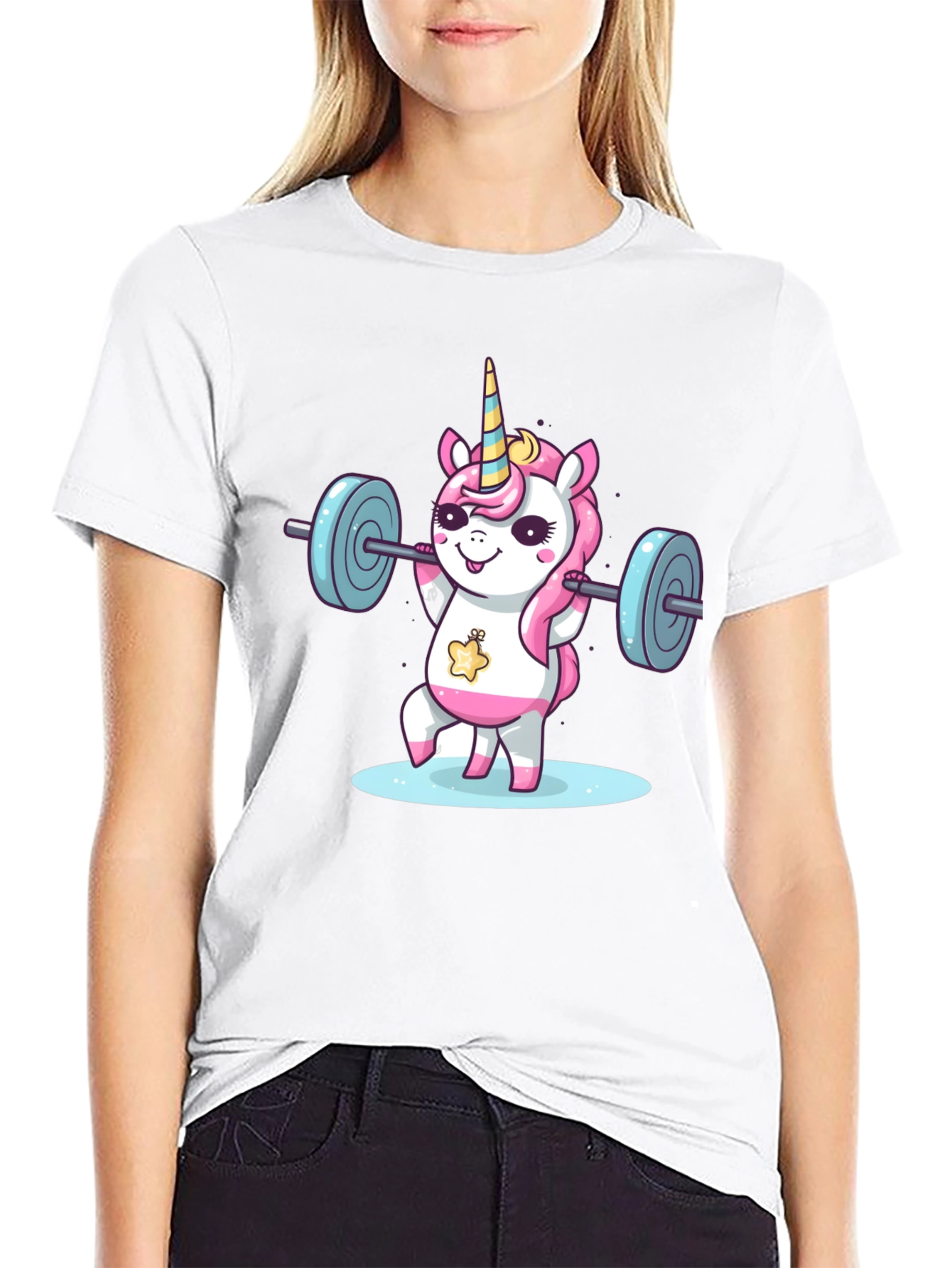 Unicorn Weightlifting Black T-Shirt