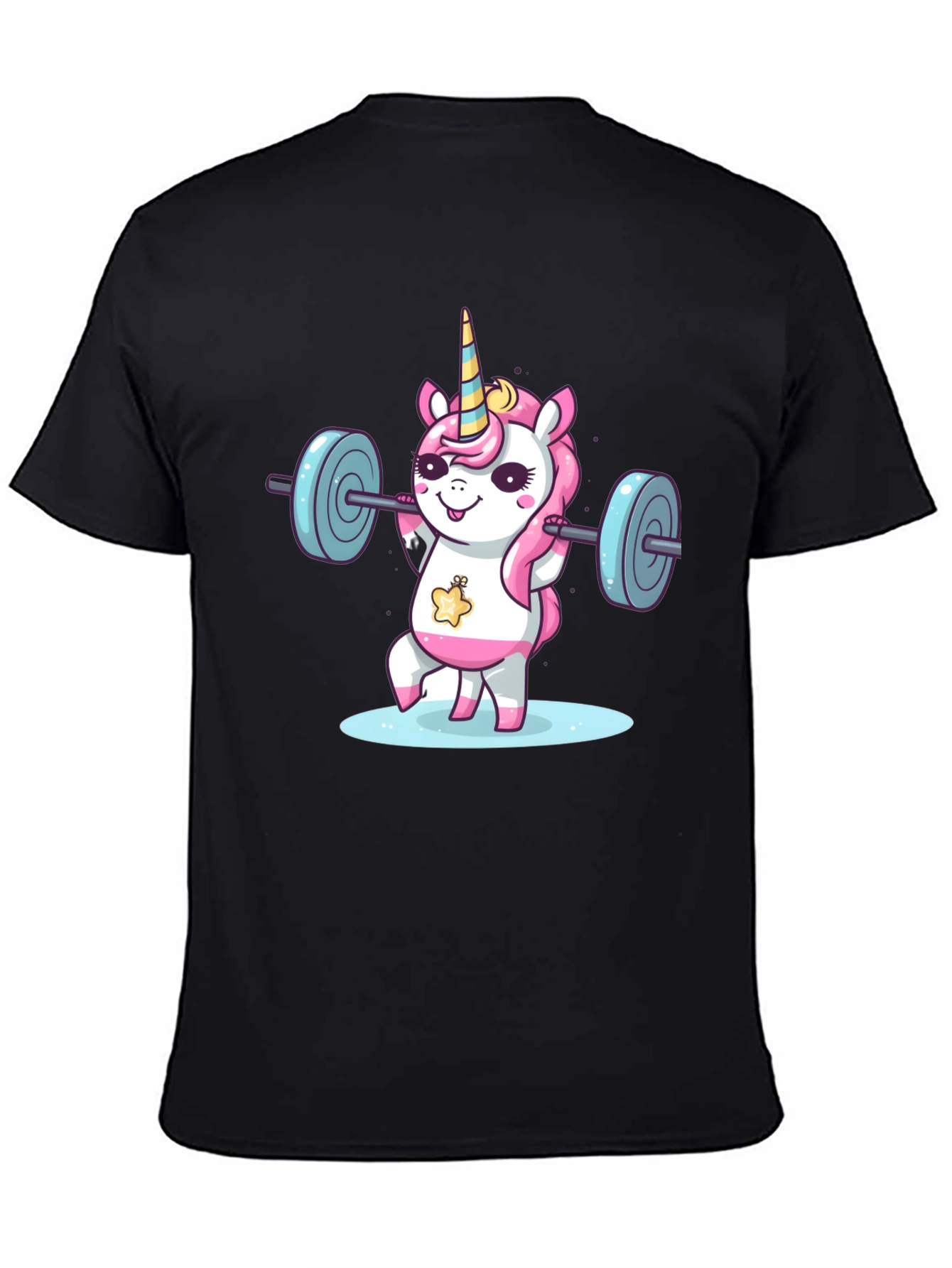 Unicorn Weightlifting Black T-Shirt