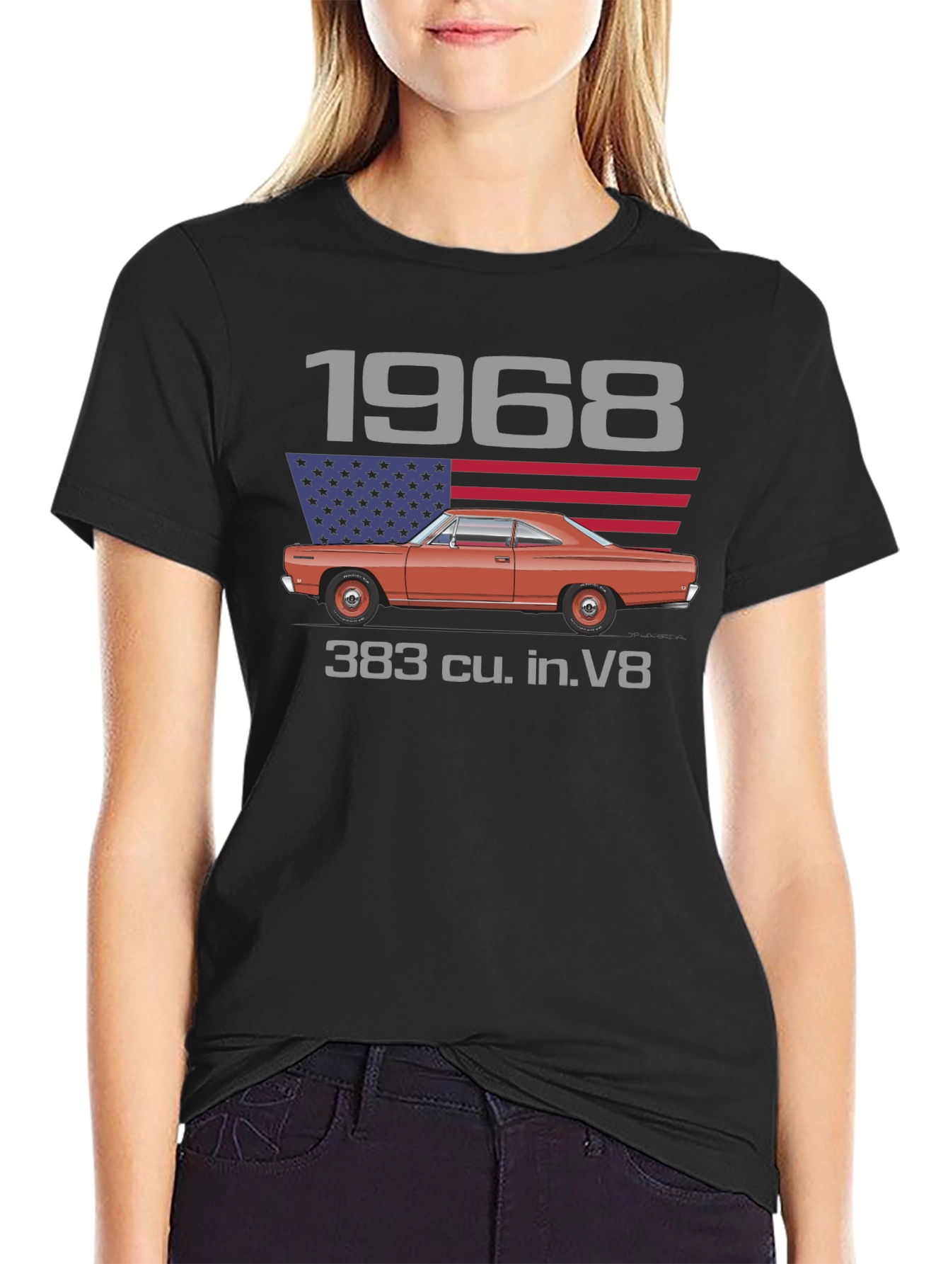 1968 Classic Car V8 Graphic T-Shirt
