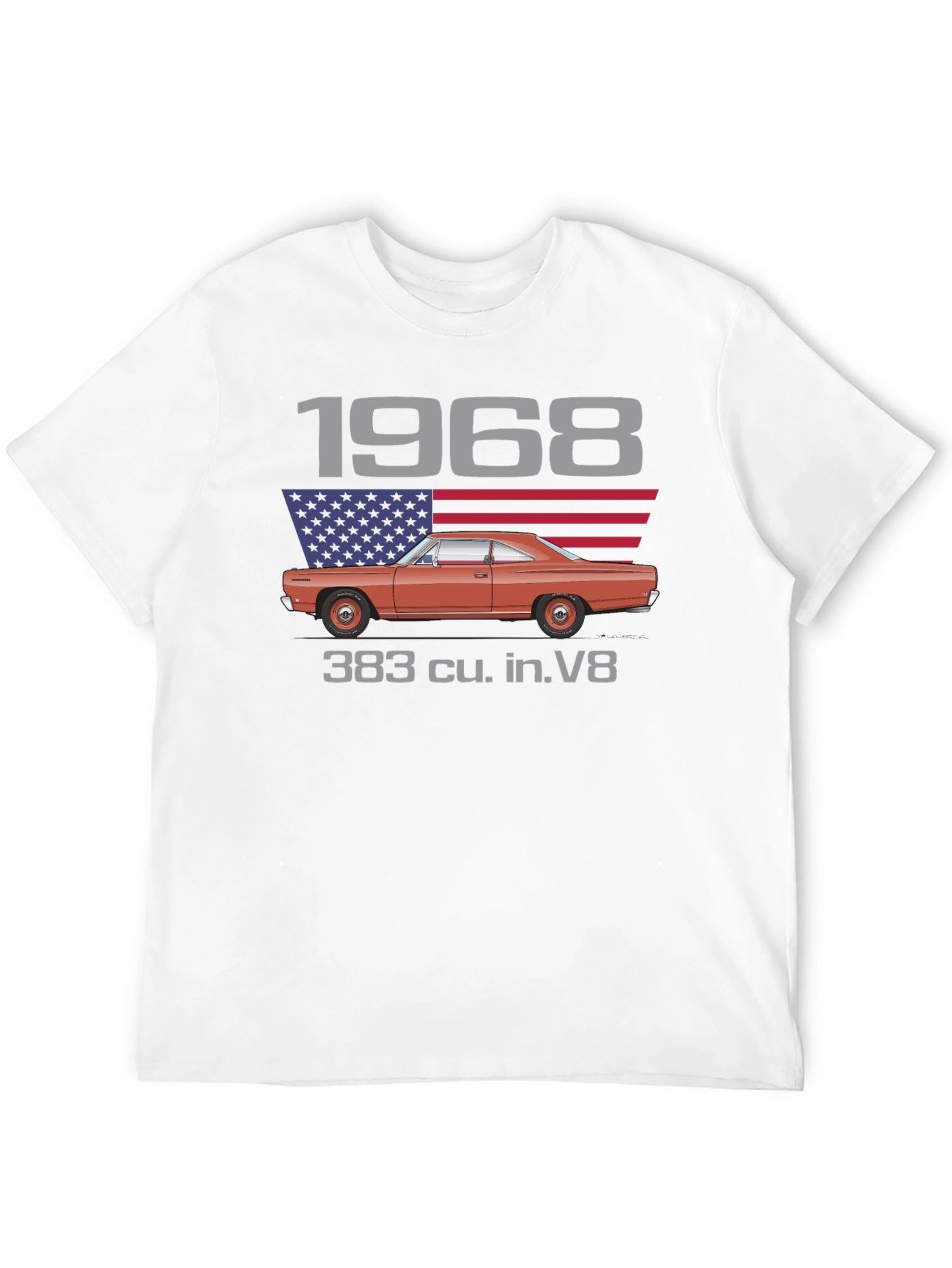 1968 Classic Car V8 Graphic T-Shirt