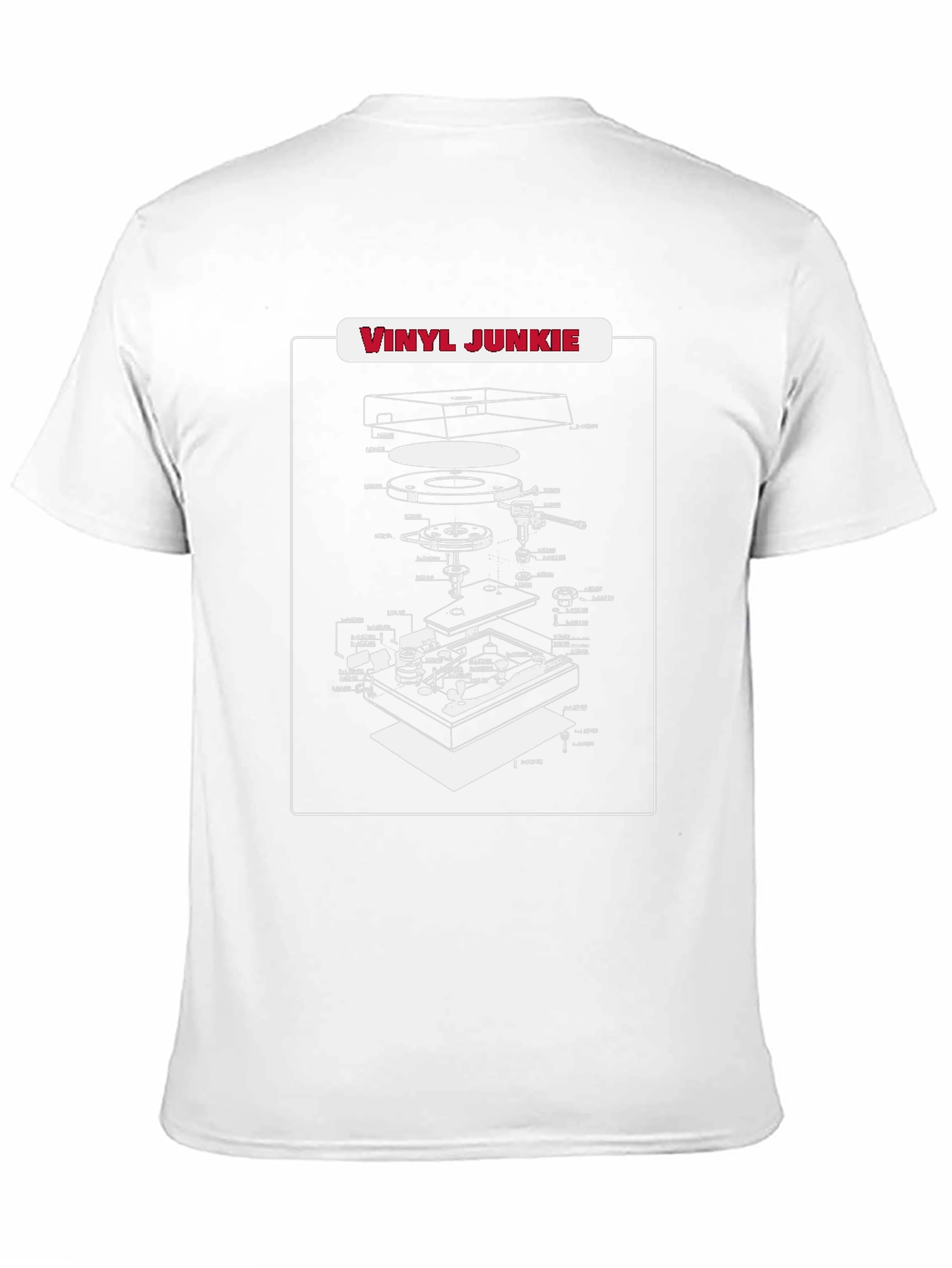 Vinyl Junkie Turntable Schematic T-Shirt