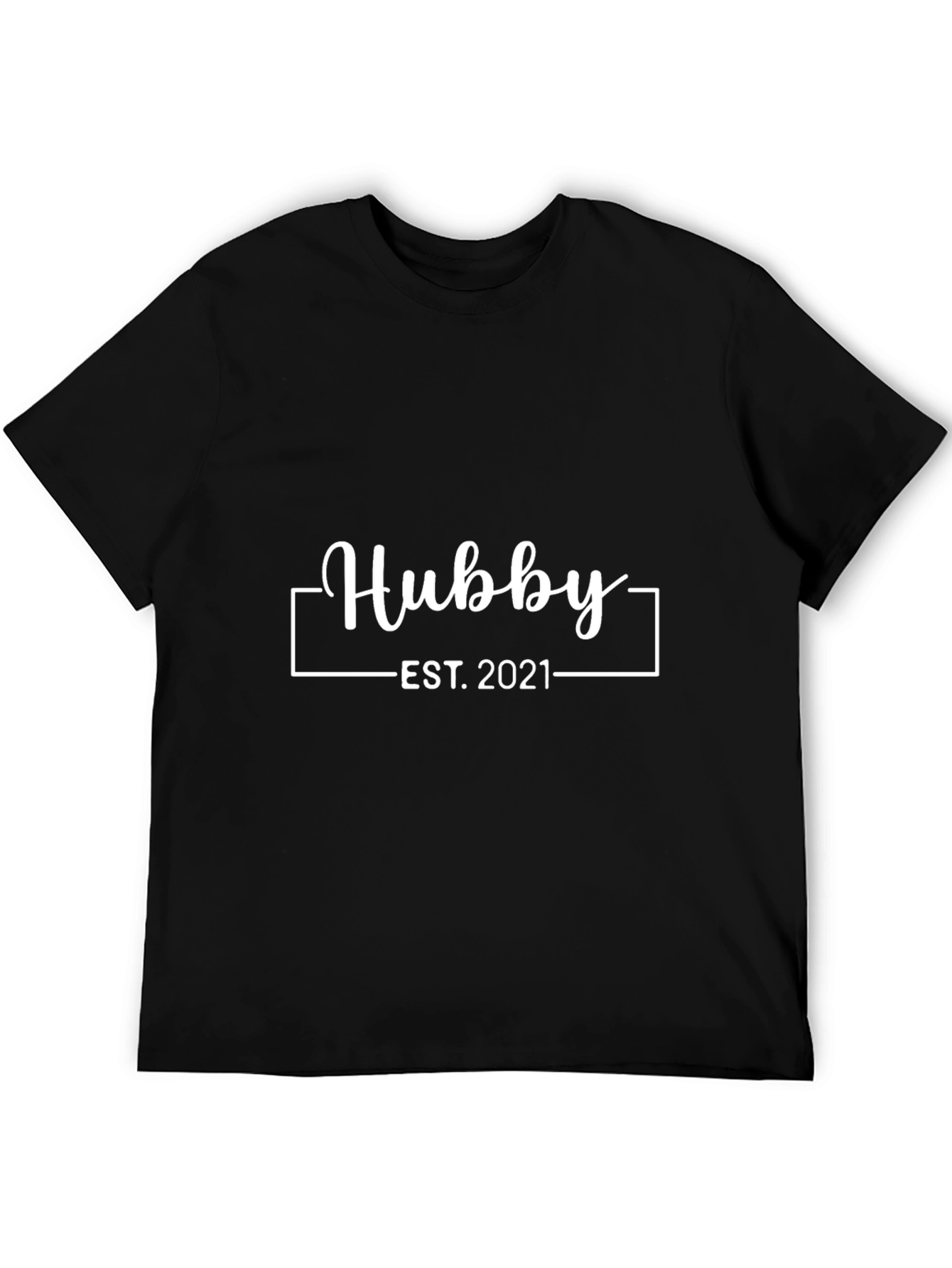 Hubby Est. 2021 Black T-Shirt