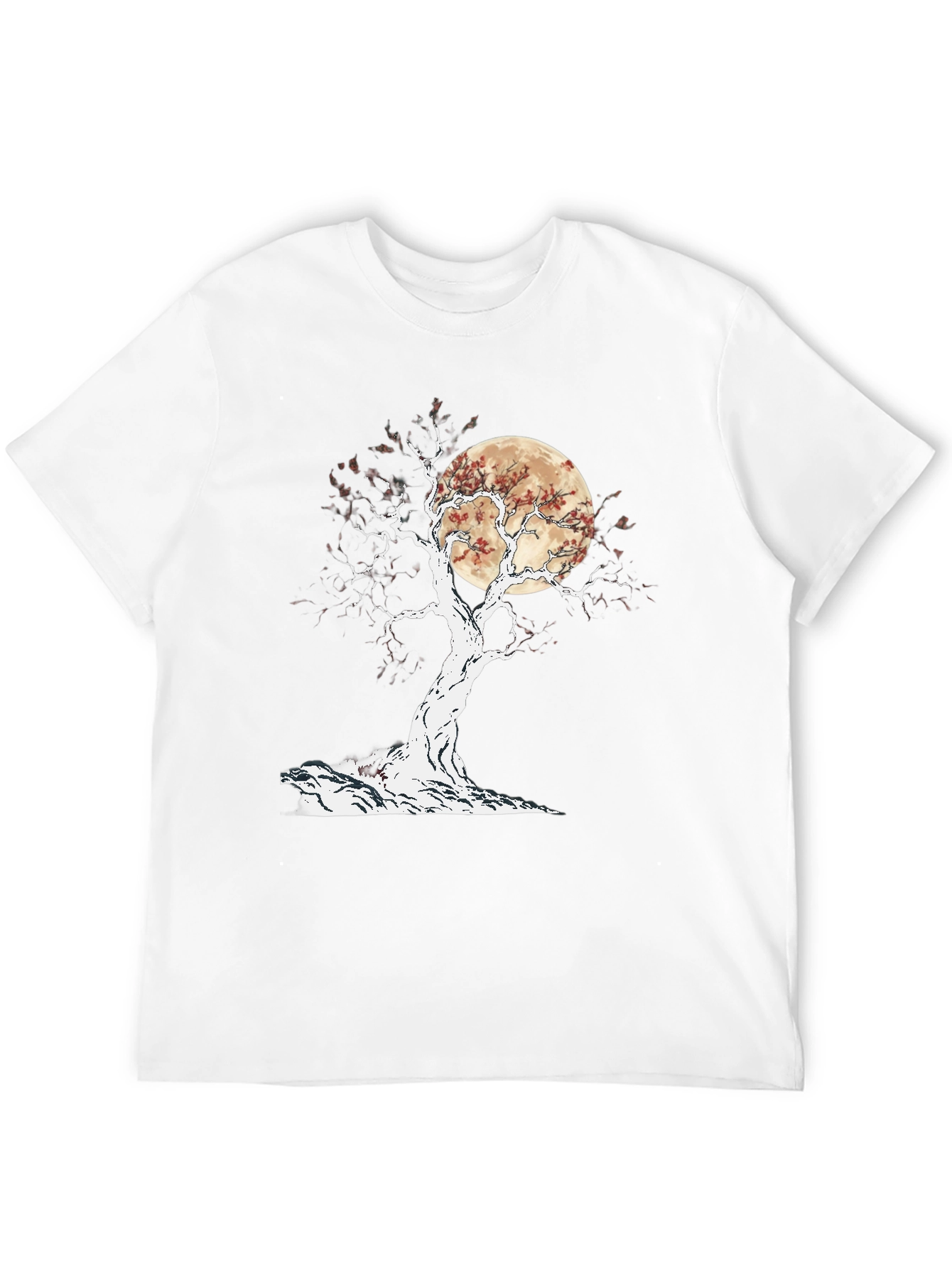 Bonsai Moon Graphic Tee - Black Cotton Blend