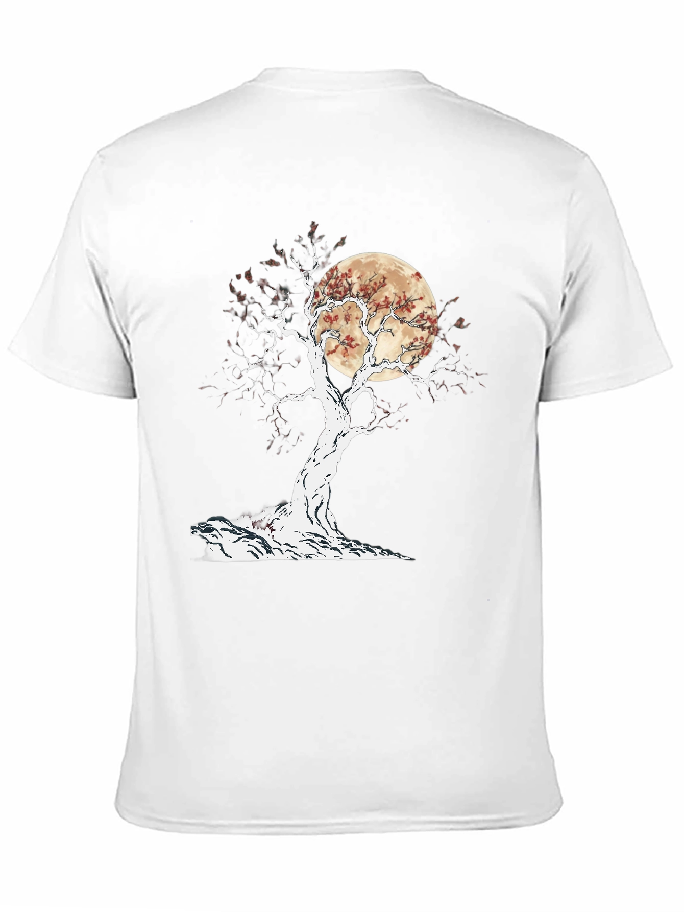 Bonsai Moon Graphic Tee - Black Cotton Blend