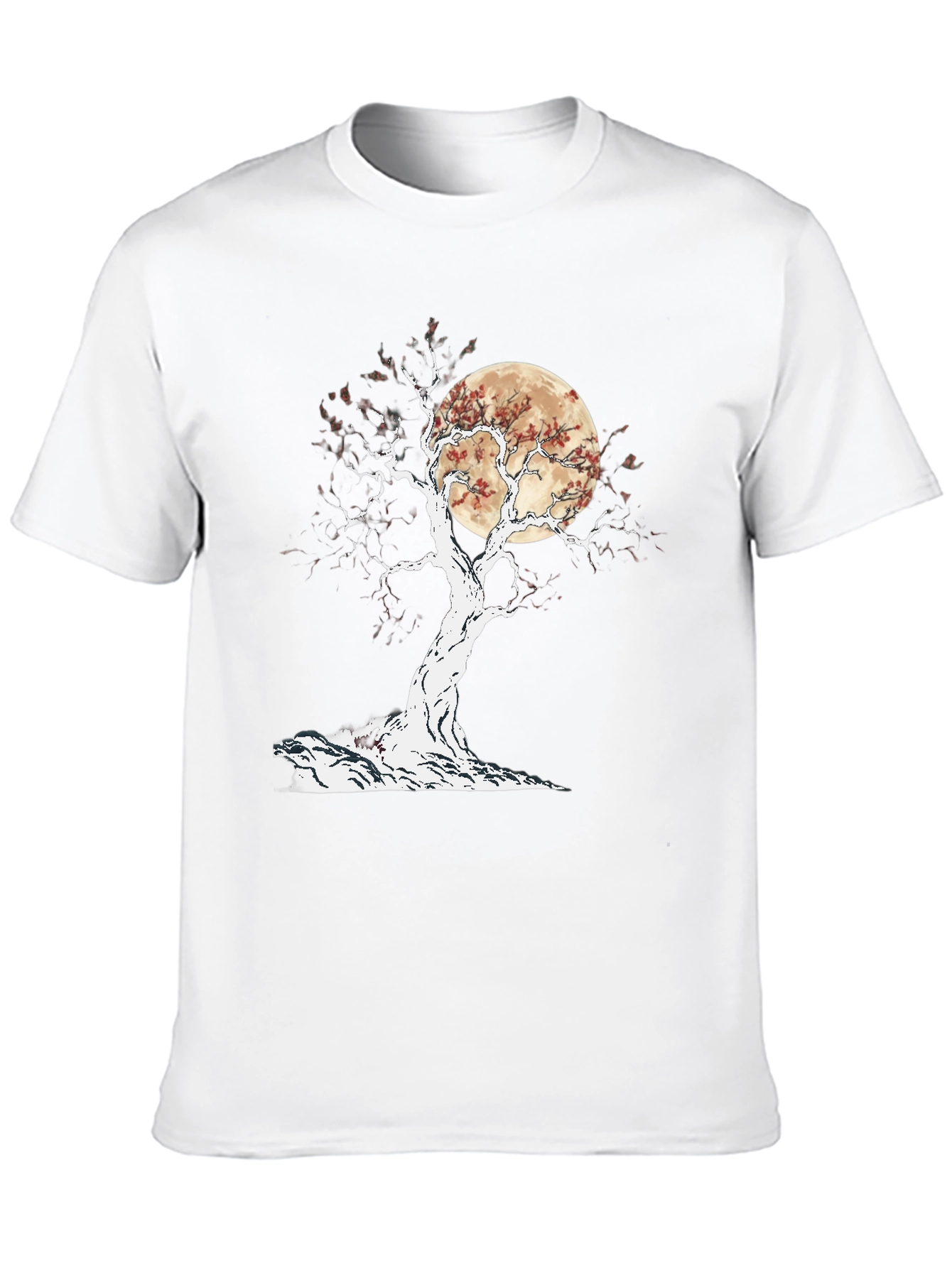 Bonsai Moon Graphic Tee - Black Cotton Blend