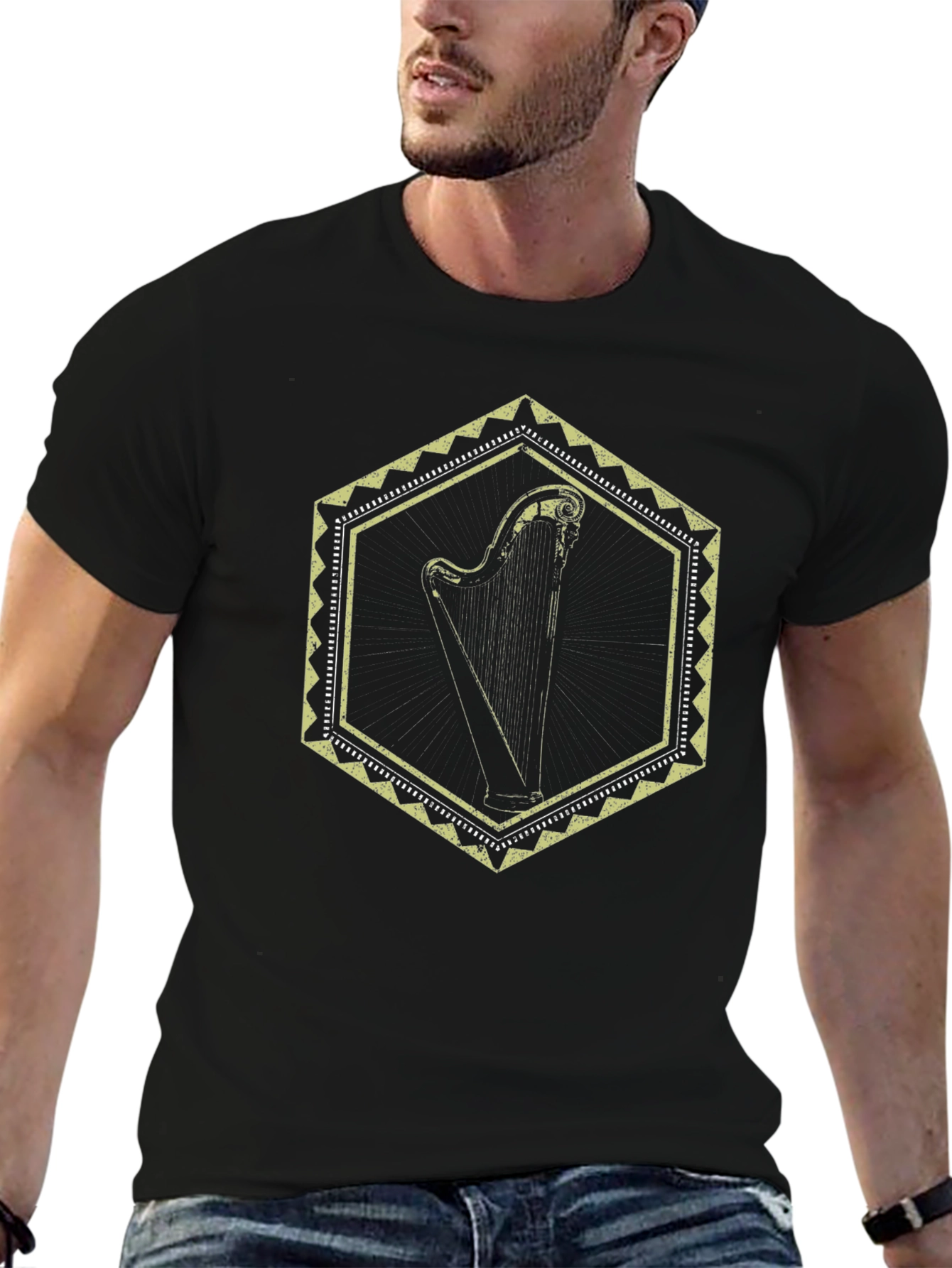 Harp Graphic Tee - Black