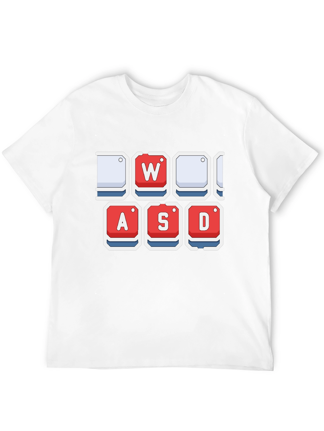 Gamer WASD Keys T-Shirt - Black Cotton