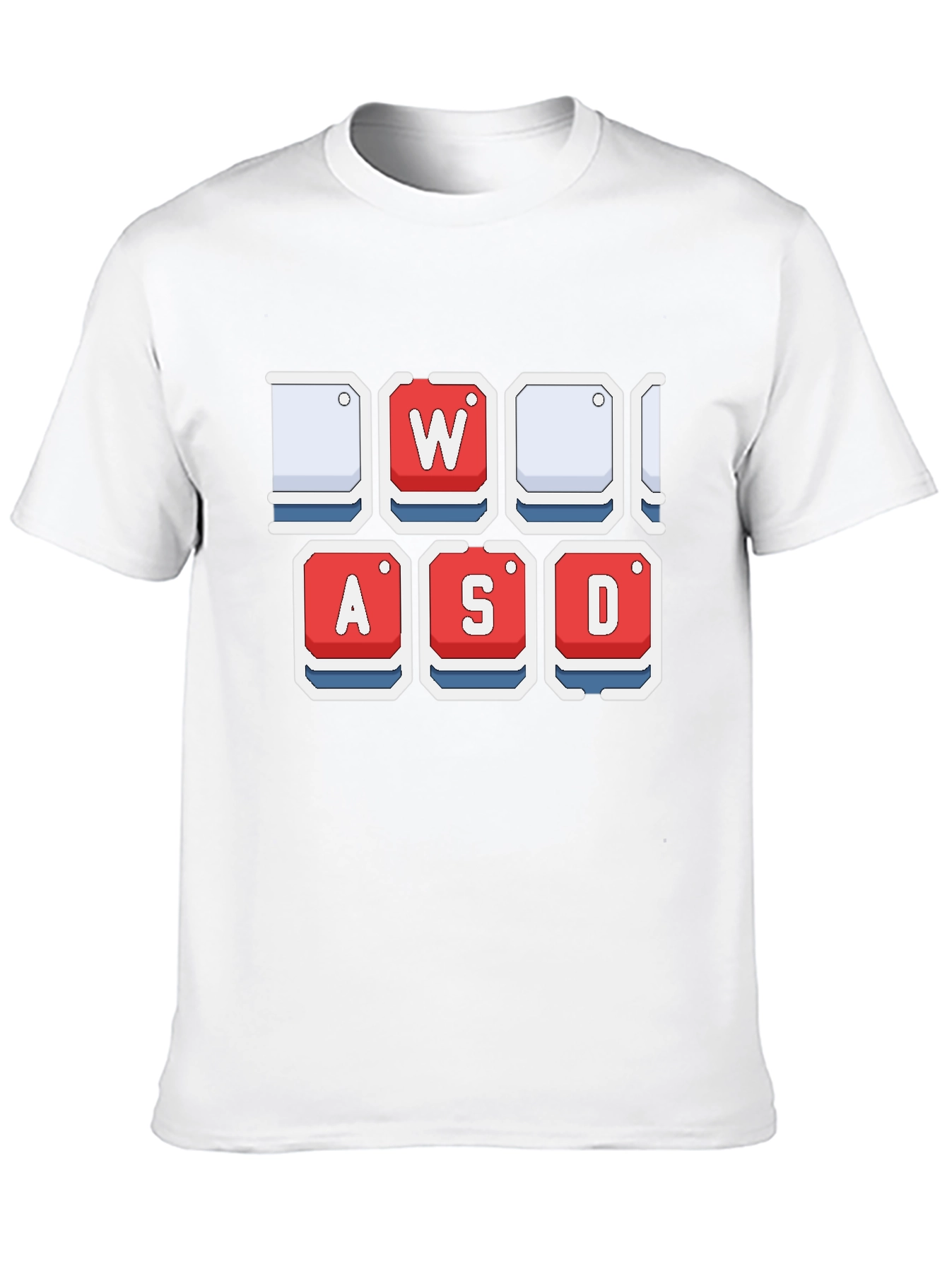 Gamer WASD Keys T-Shirt - Black Cotton