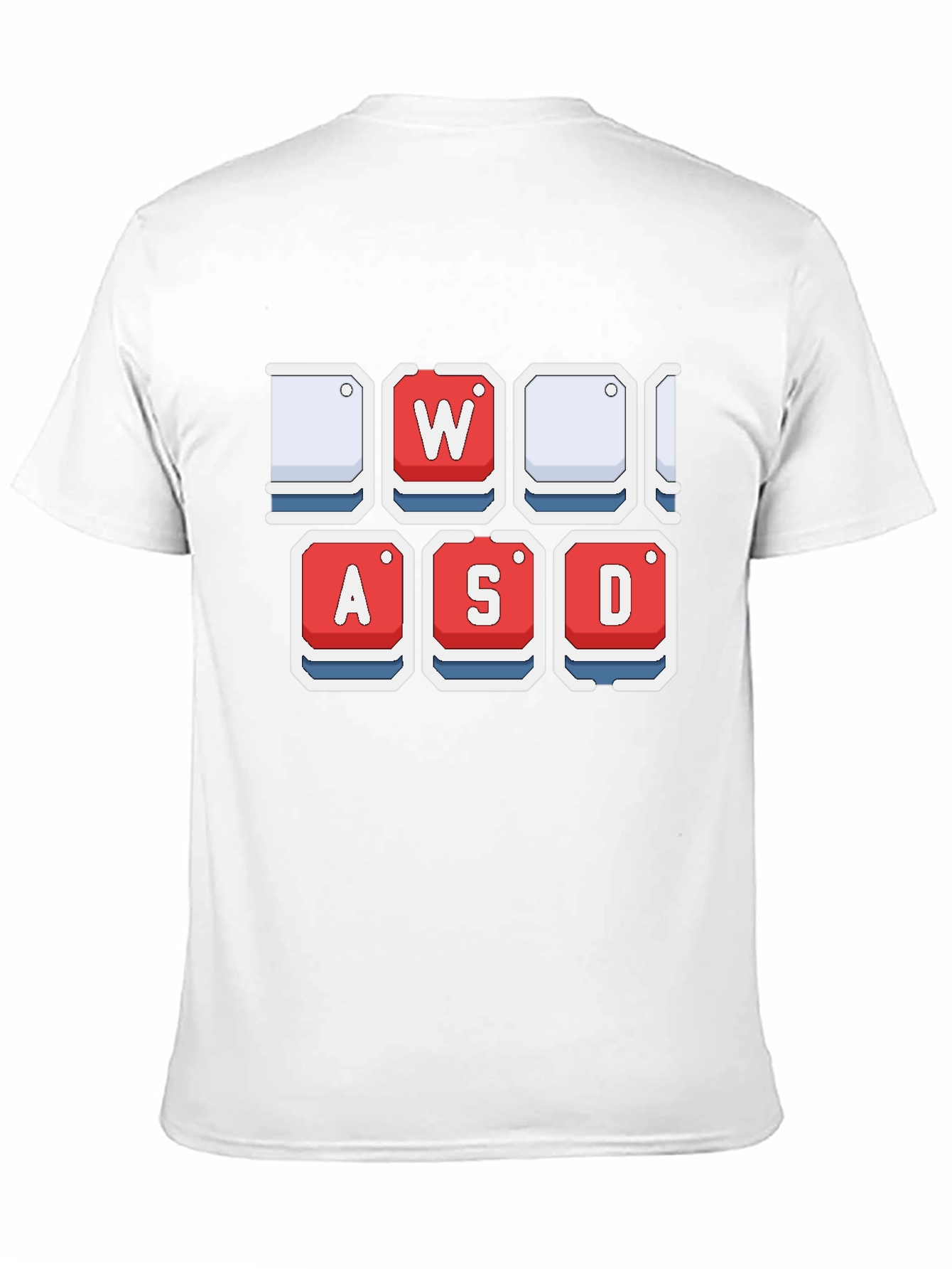 Gamer WASD Keys T-Shirt - Black Cotton
