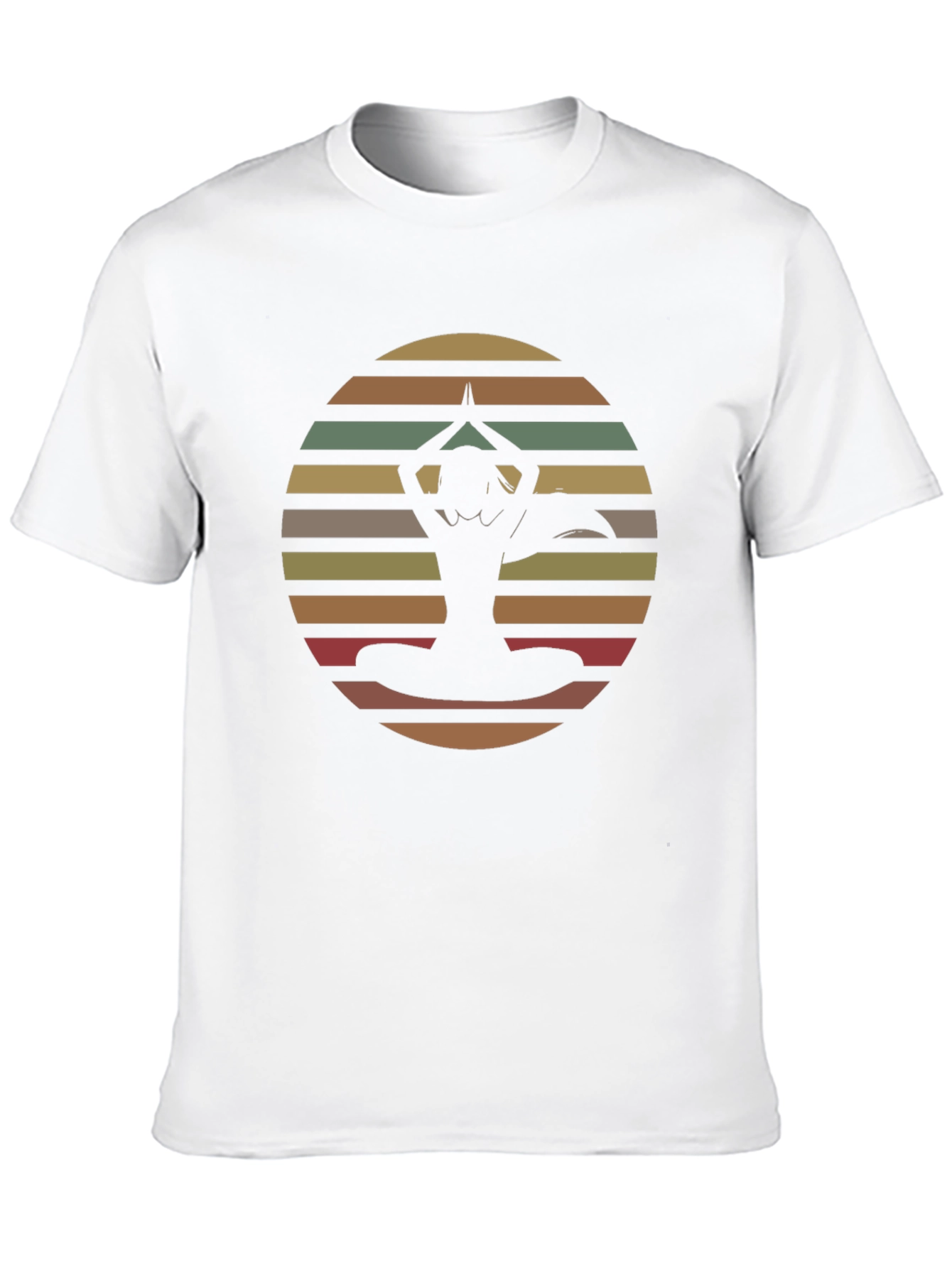 Yoga Sunset Graphic Tee - Mens Black T-Shirt