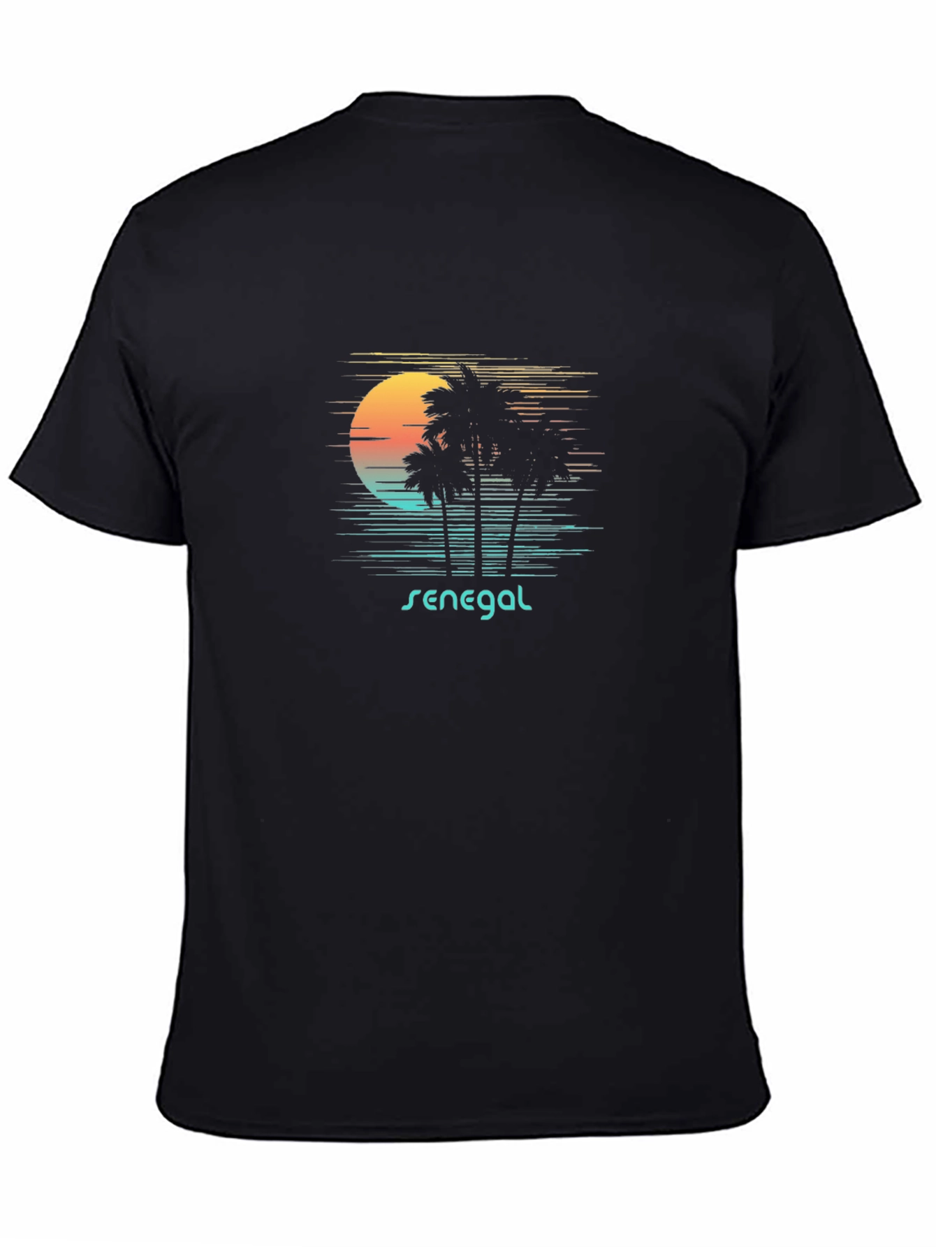 Senegal Palm Tree Sunset Graphic Tee