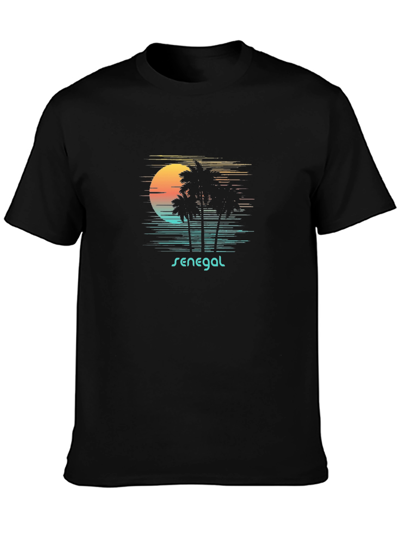 Senegal Palm Tree Sunset Graphic Tee