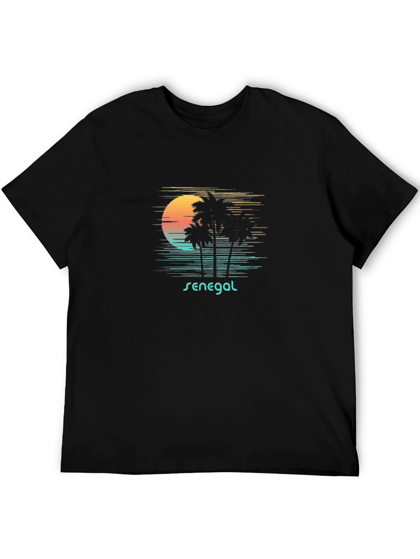 Senegal Palm Tree Sunset Graphic Tee