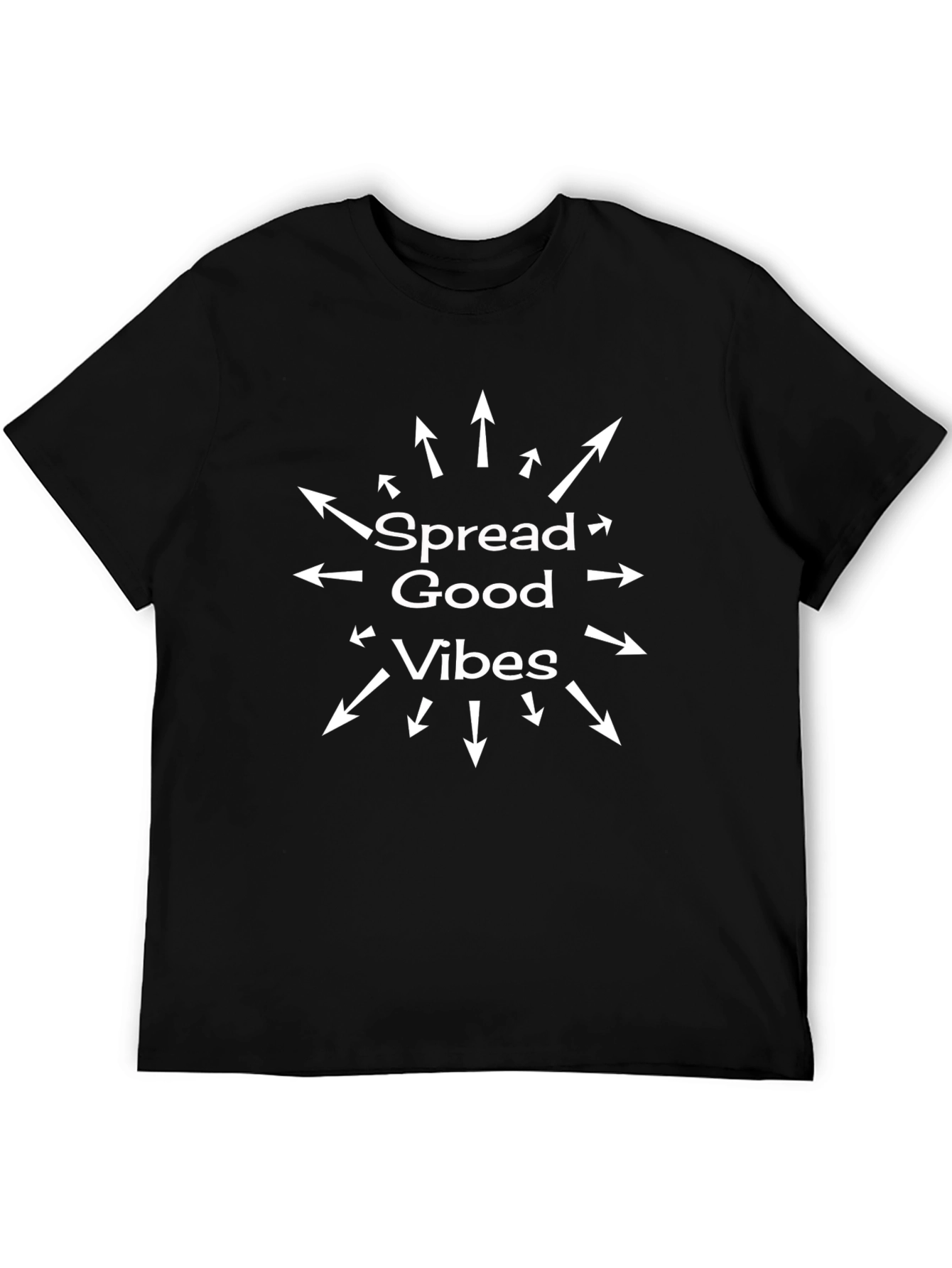 Spread Good Vibes Black Graphic T-Shirt