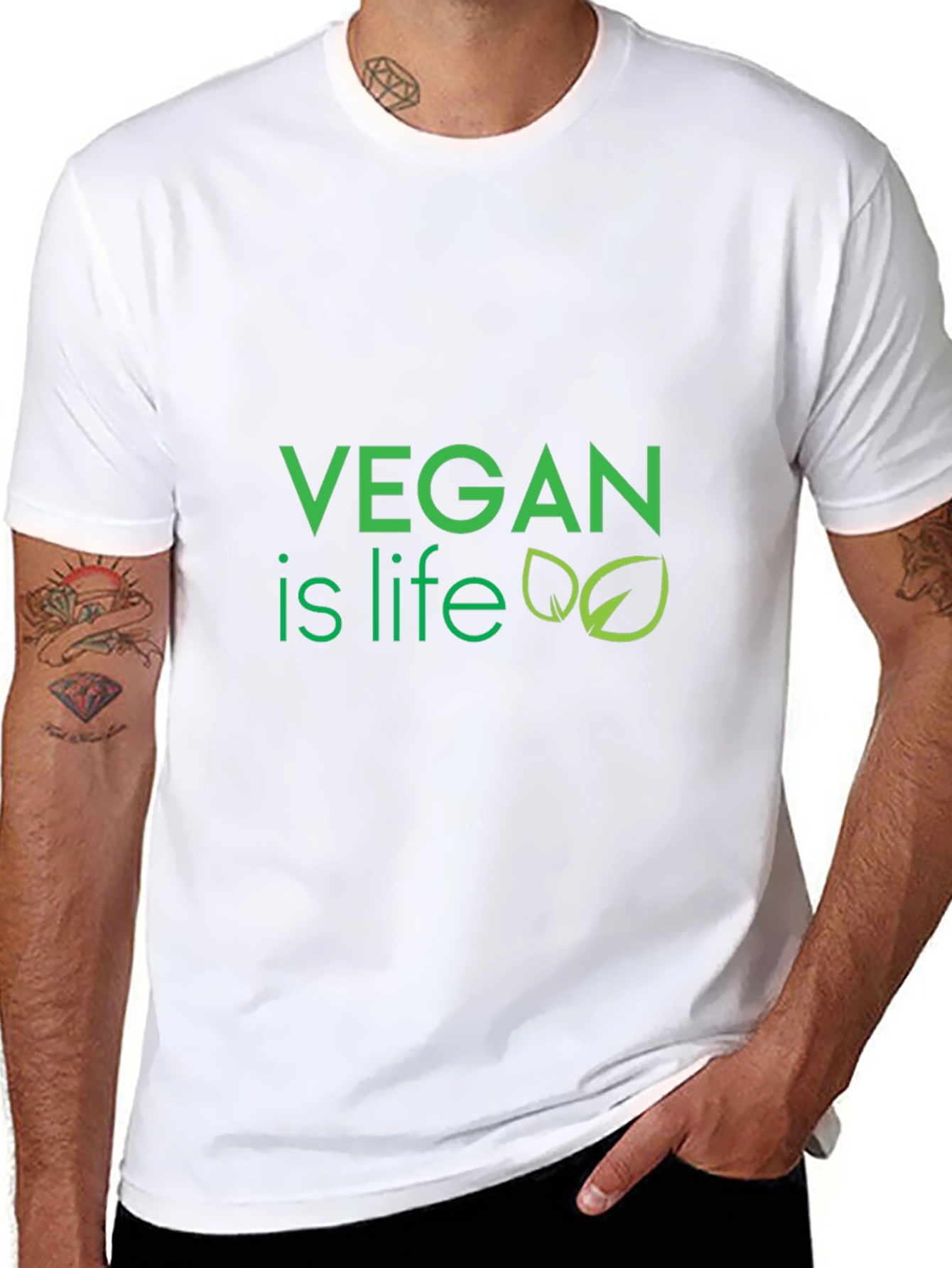 Vegan is Life T-Shirt - Eco-Friendly Lifestyle Apparel