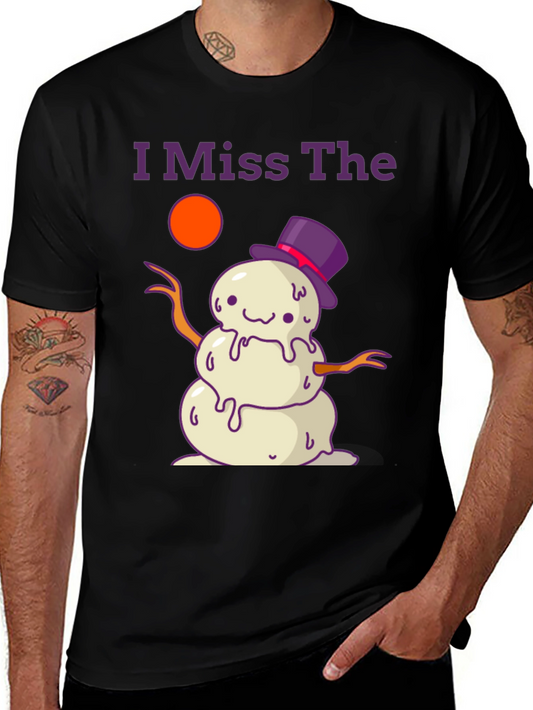 I Miss The Snow T-Shirt Melting Snowman Graphic Tee