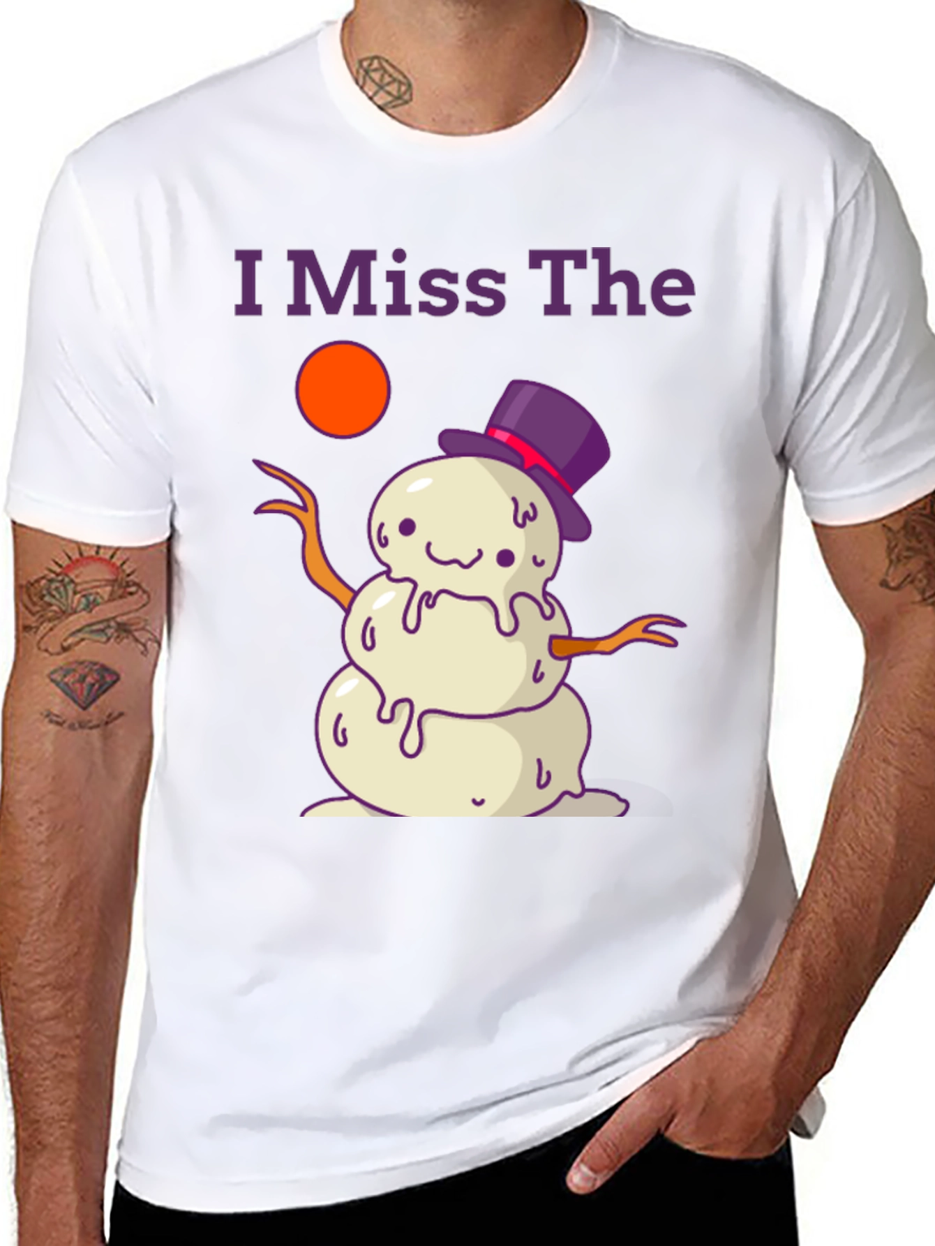 I Miss The Snow T-Shirt Melting Snowman Graphic Tee
