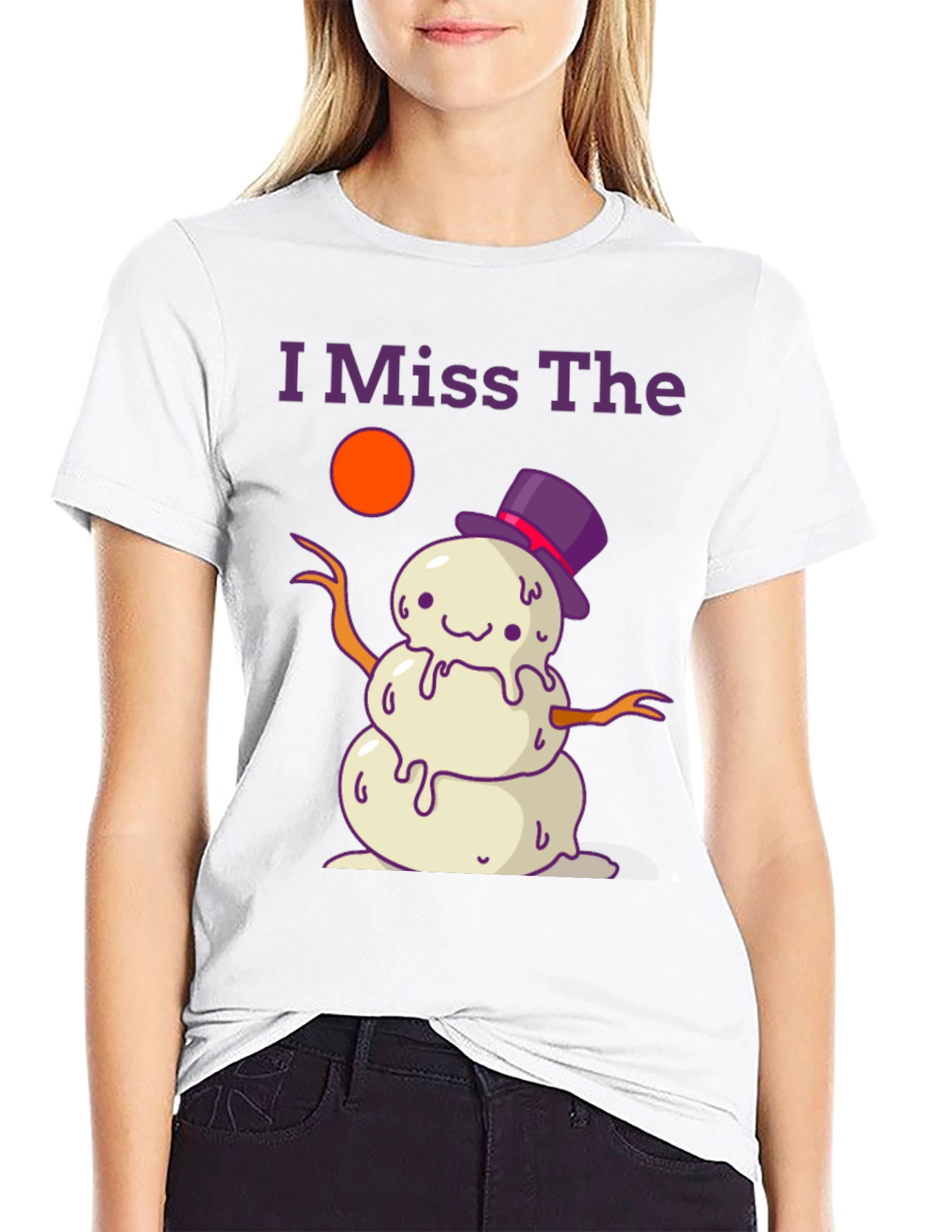 I Miss The Snow T-Shirt Melting Snowman Graphic Tee