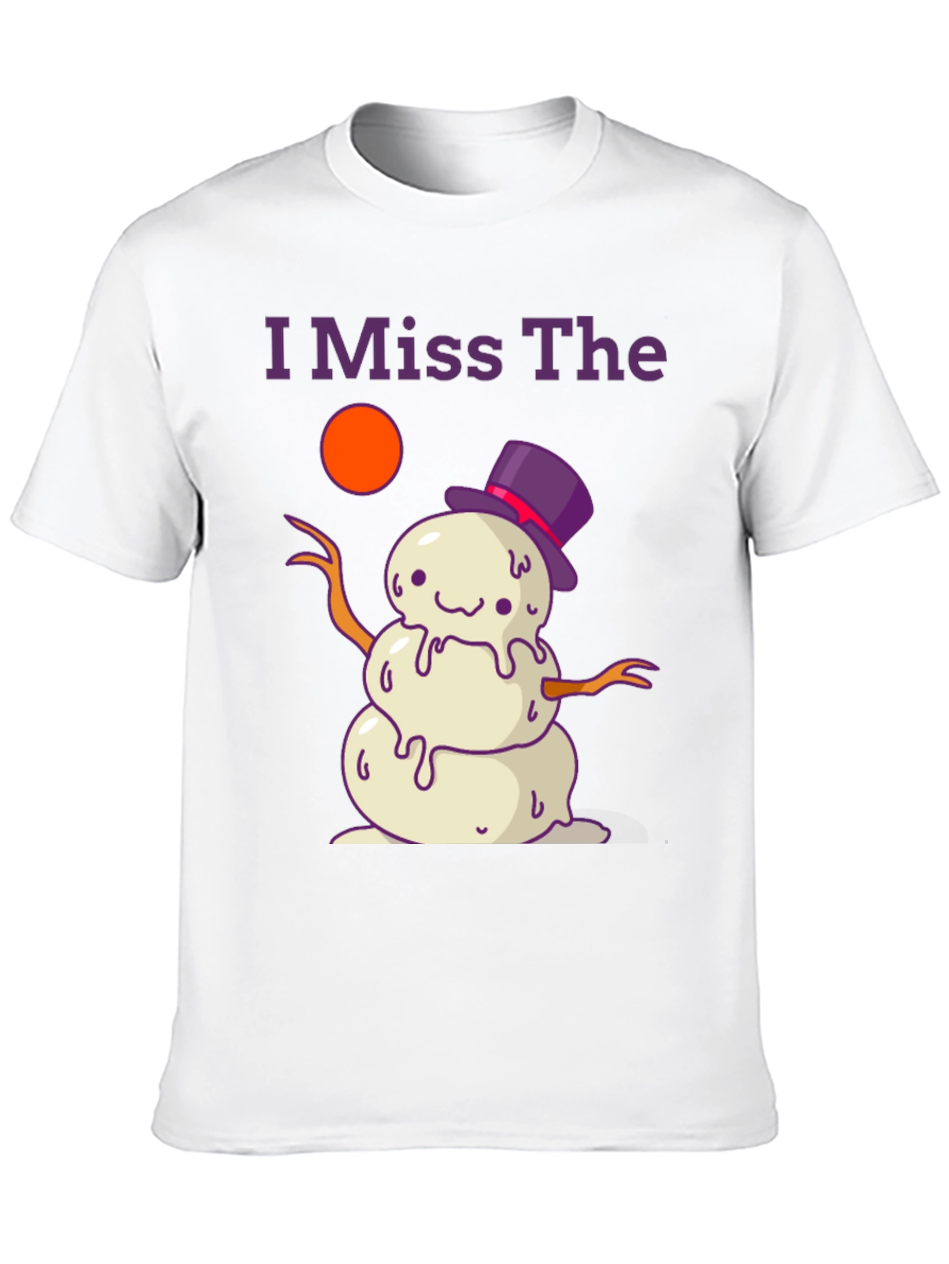 I Miss The Snow T-Shirt Melting Snowman Graphic Tee