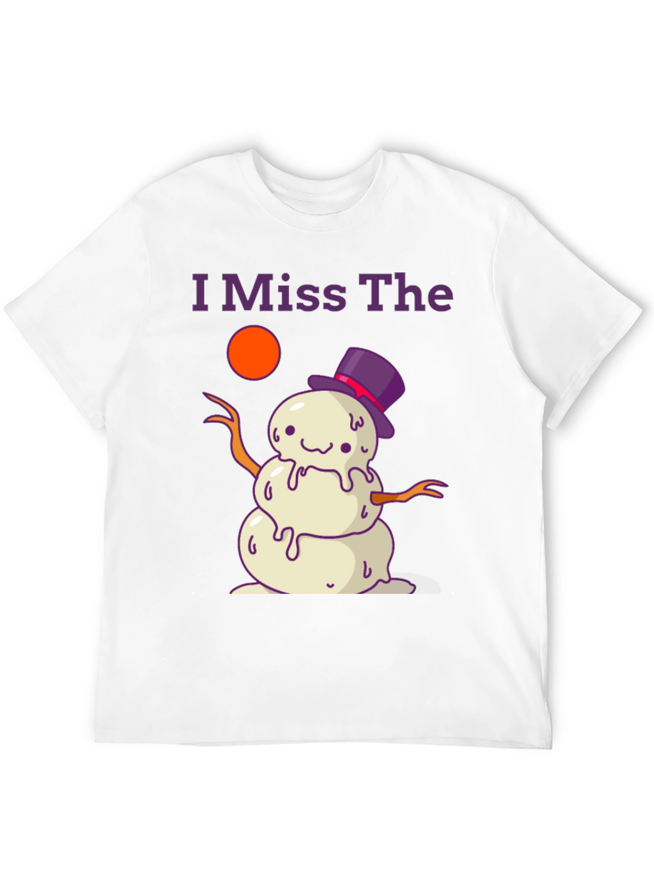 I Miss The Snow T-Shirt Melting Snowman Graphic Tee