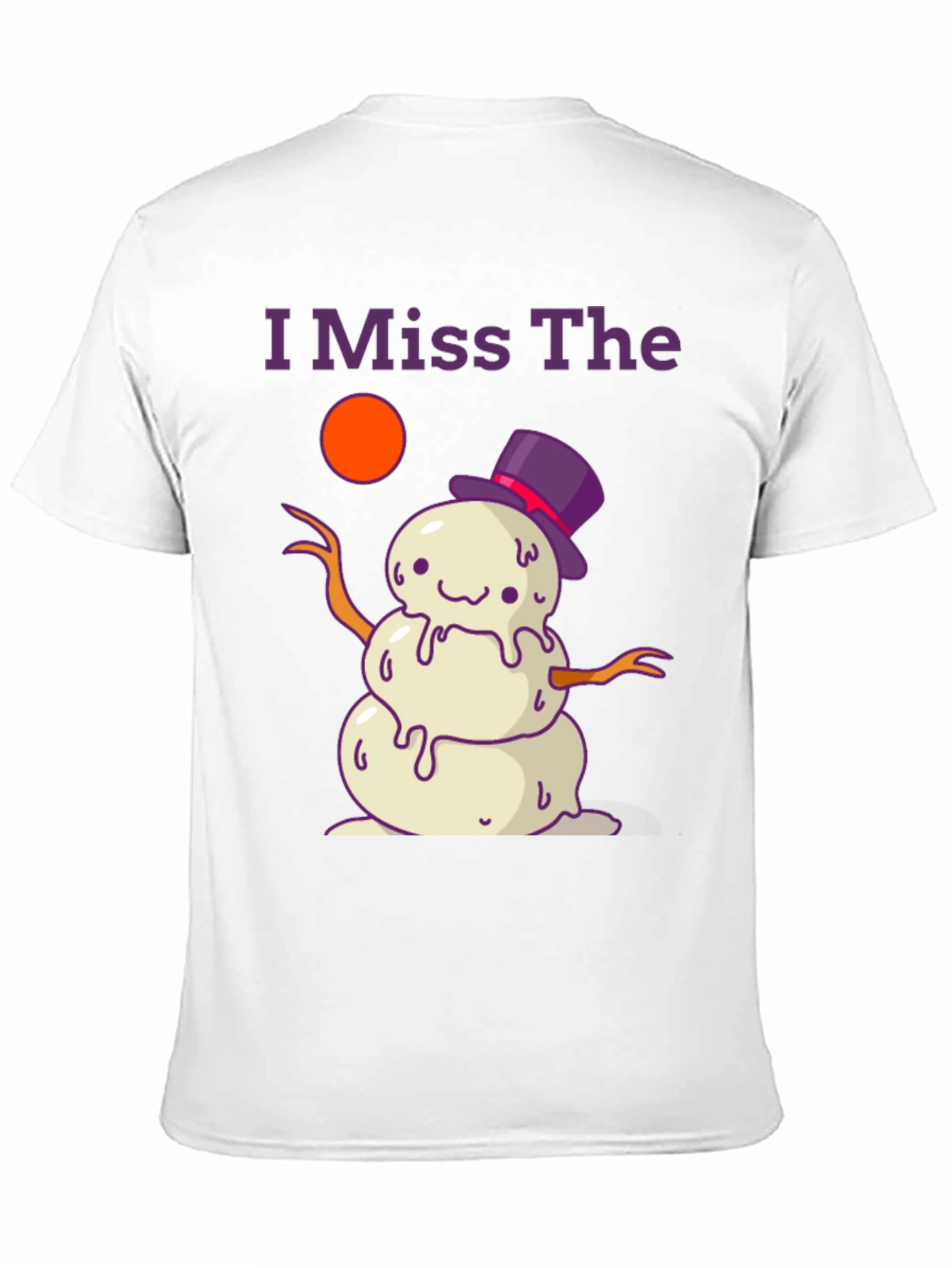 I Miss The Snow T-Shirt Melting Snowman Graphic Tee
