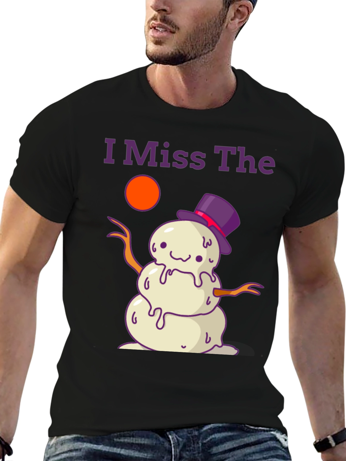 I Miss The Snow T-Shirt Melting Snowman Graphic Tee